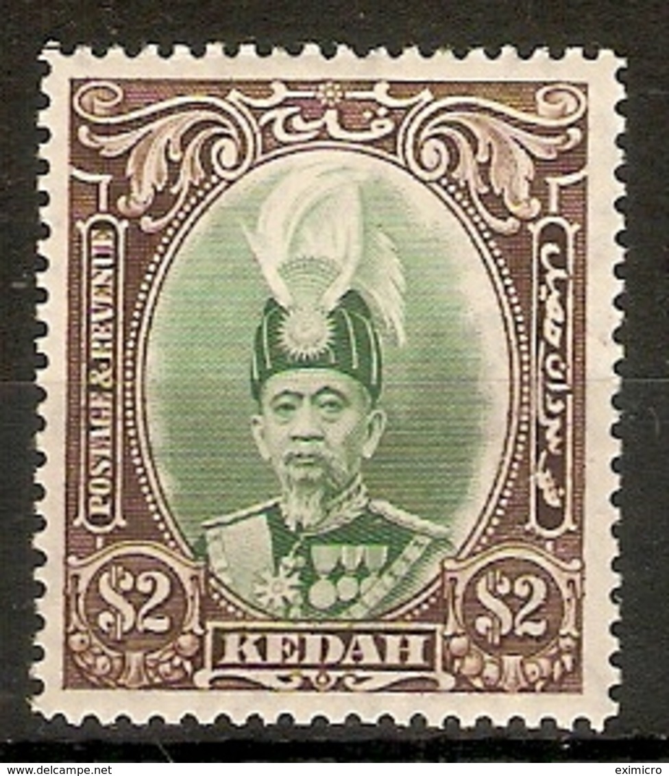 MALAYA - KEDAH 1937 $2 SG 67 VERY LIGHTLY MOUNTED MINT Cat £130 - Kedah