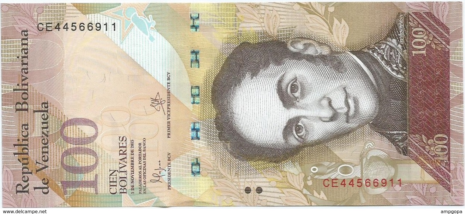 Venezuela 100 Bolívares 5-11-2015 Pk 93 J UNC - Venezuela