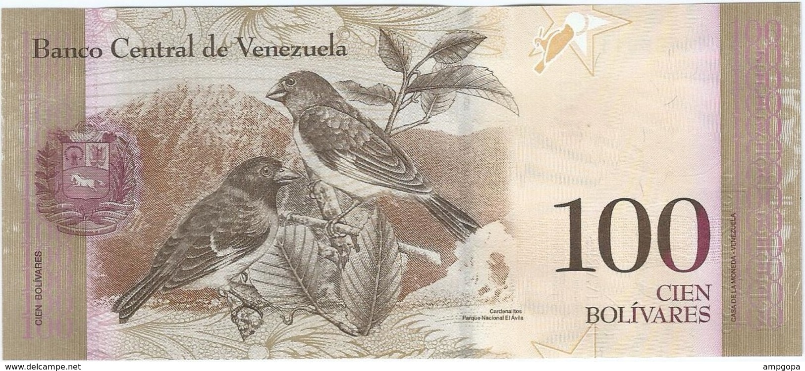 Venezuela 100 Bolívares 5-11-2015 Pk 93 J UNC - Venezuela