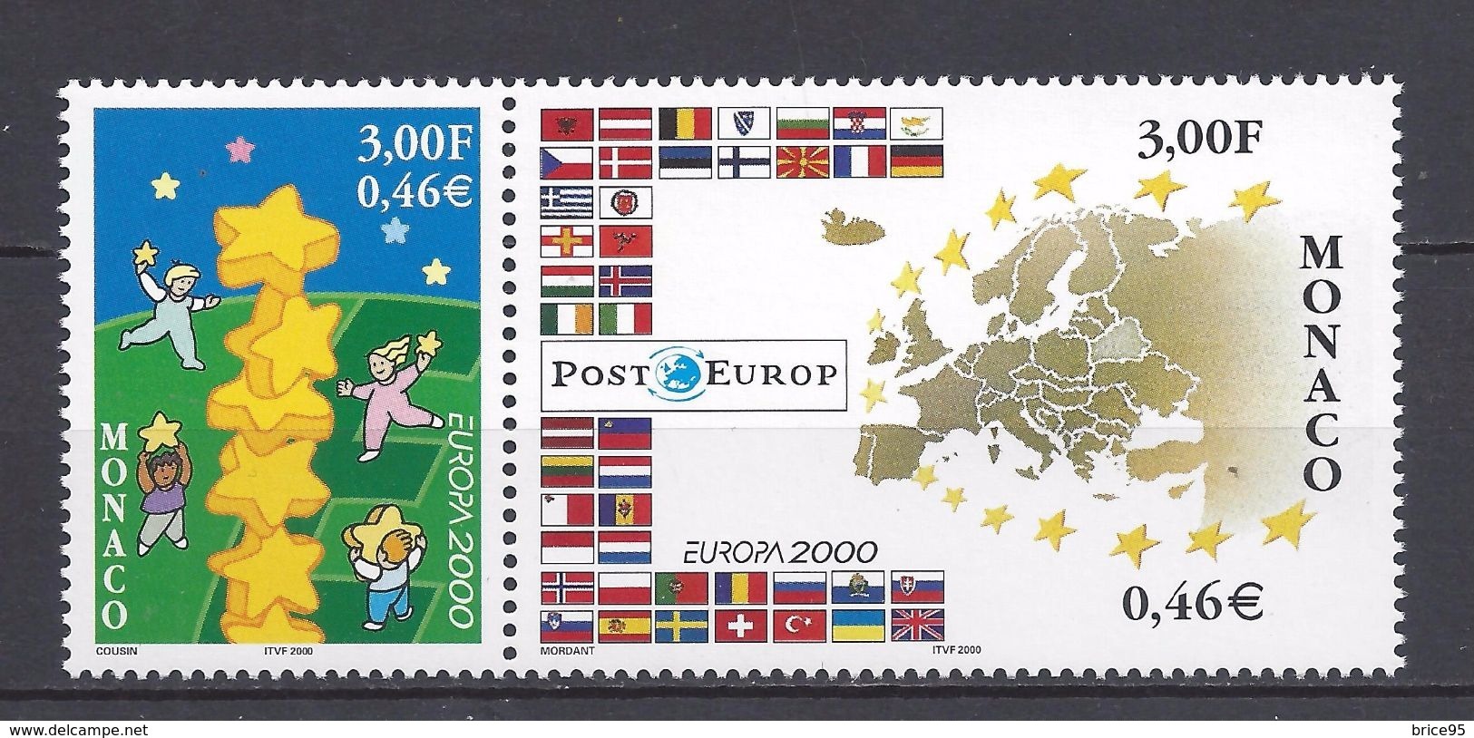 Monaco - YT N° 2248 Et 2249 - Neuf Sans Charnière - 2000 - Unused Stamps