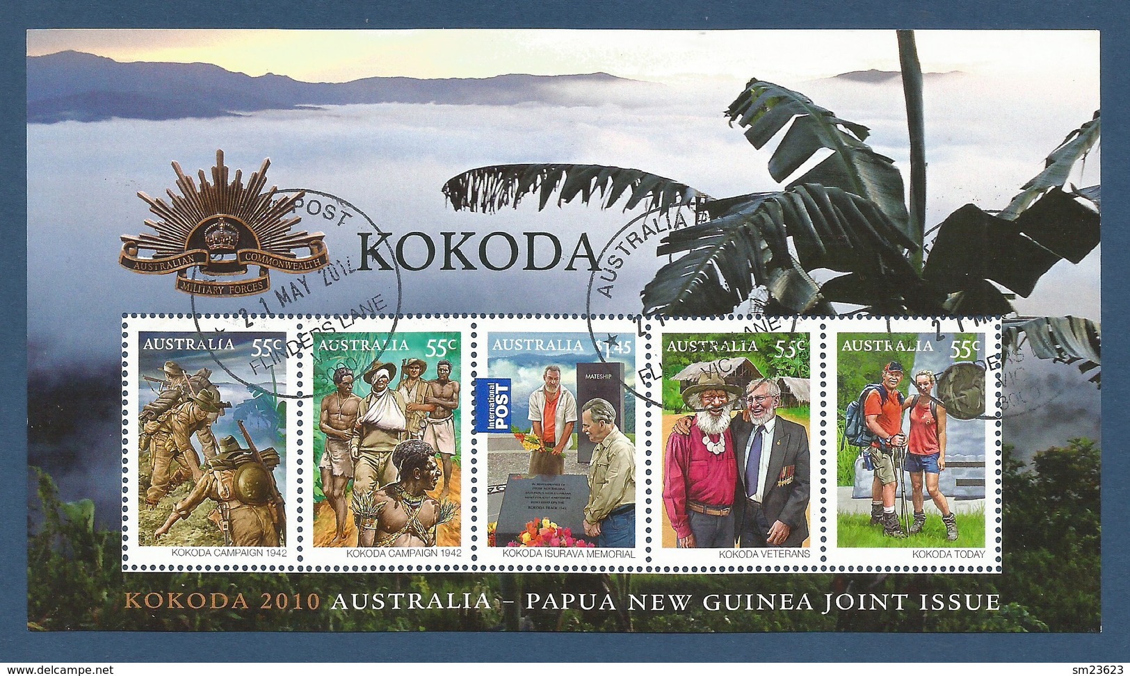 Australien 2010 Mi.Nr. Block 100 (3366/3370) , Kokoda - Gestempelt / Fine Used / (o) - - Usati
