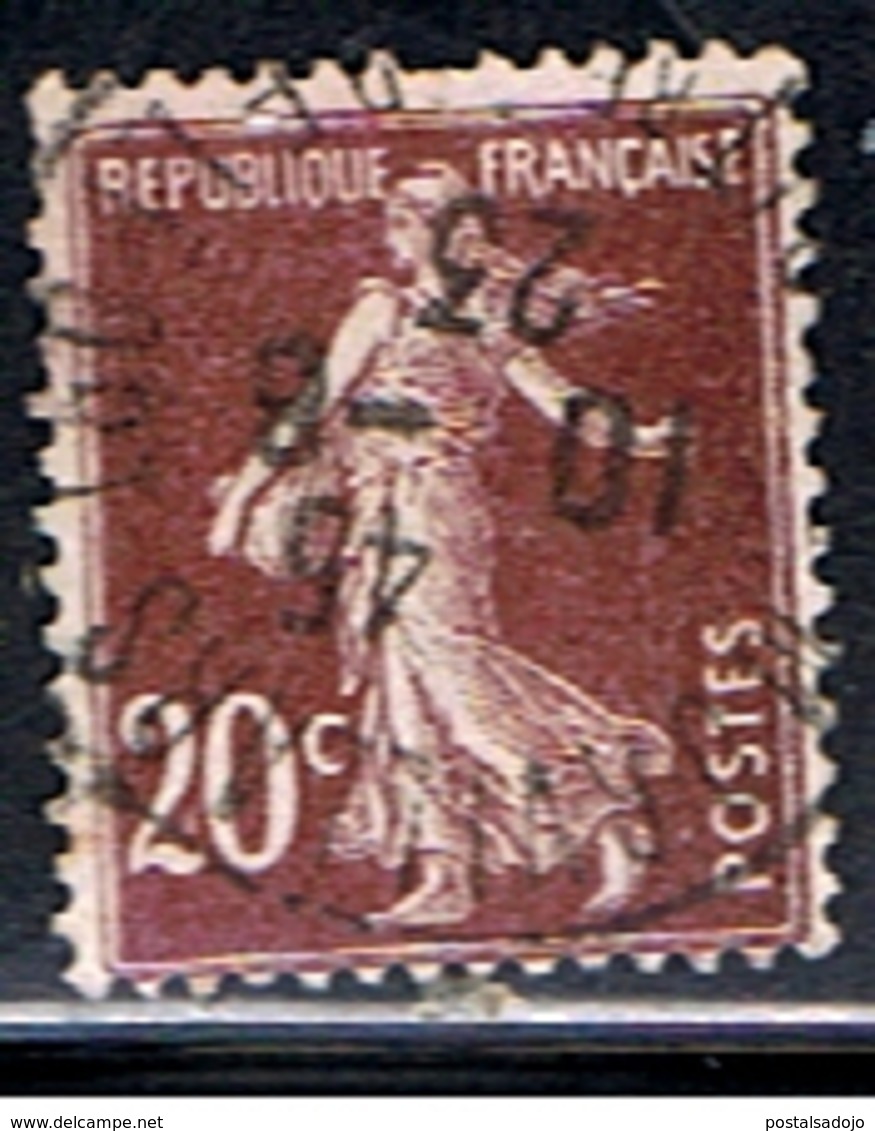 (FR 307) FRANCE // YVERT 139 III // SEMEUSE CAMÉE // 1907 - Oblitérés