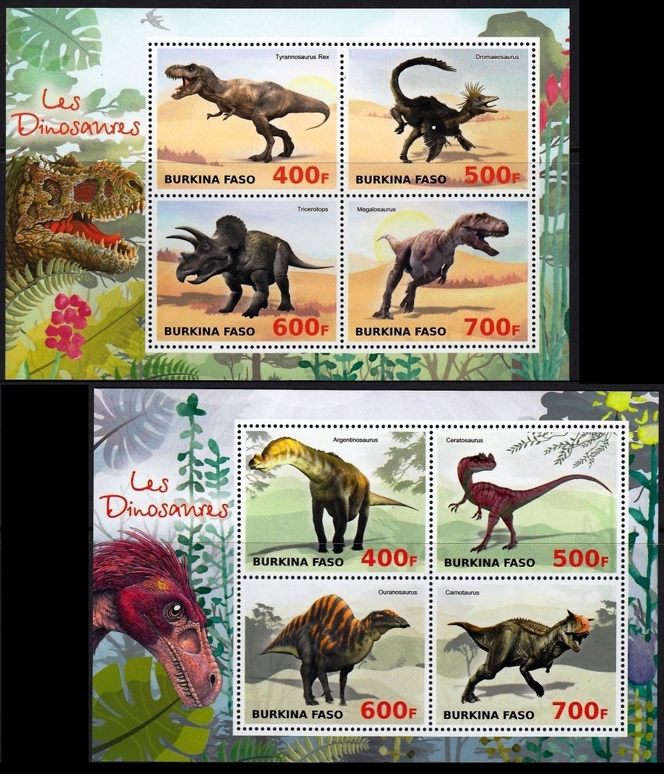 BURKINA FASO 2019 DINOSAURS DINOSAURES DINOSAURIER PREHISTORIC ANIMALS [#07] - Vor- U. Frühgeschichte
