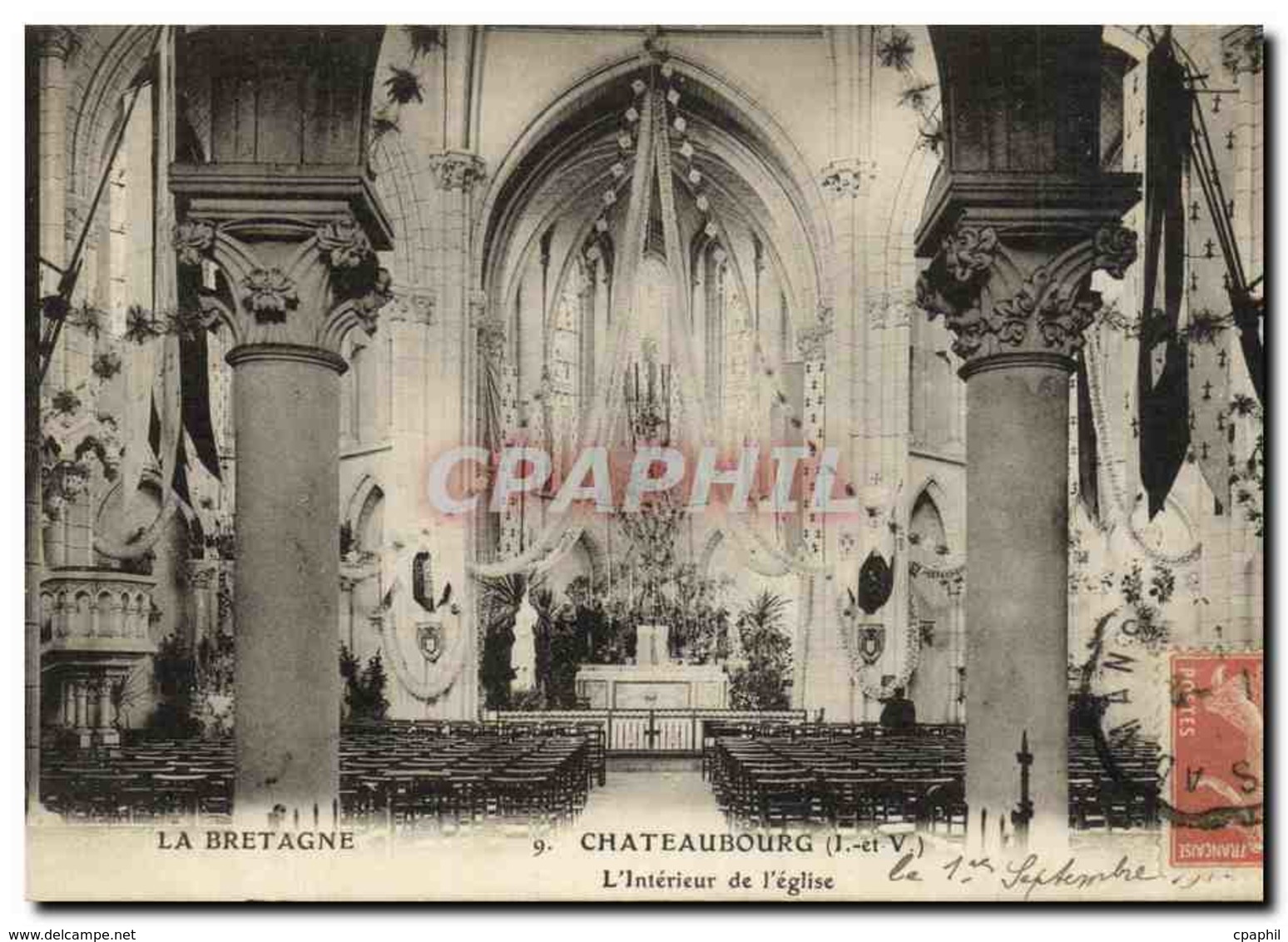 CPA Chateaubourg L Interieur De L Eglise - Autres & Non Classés