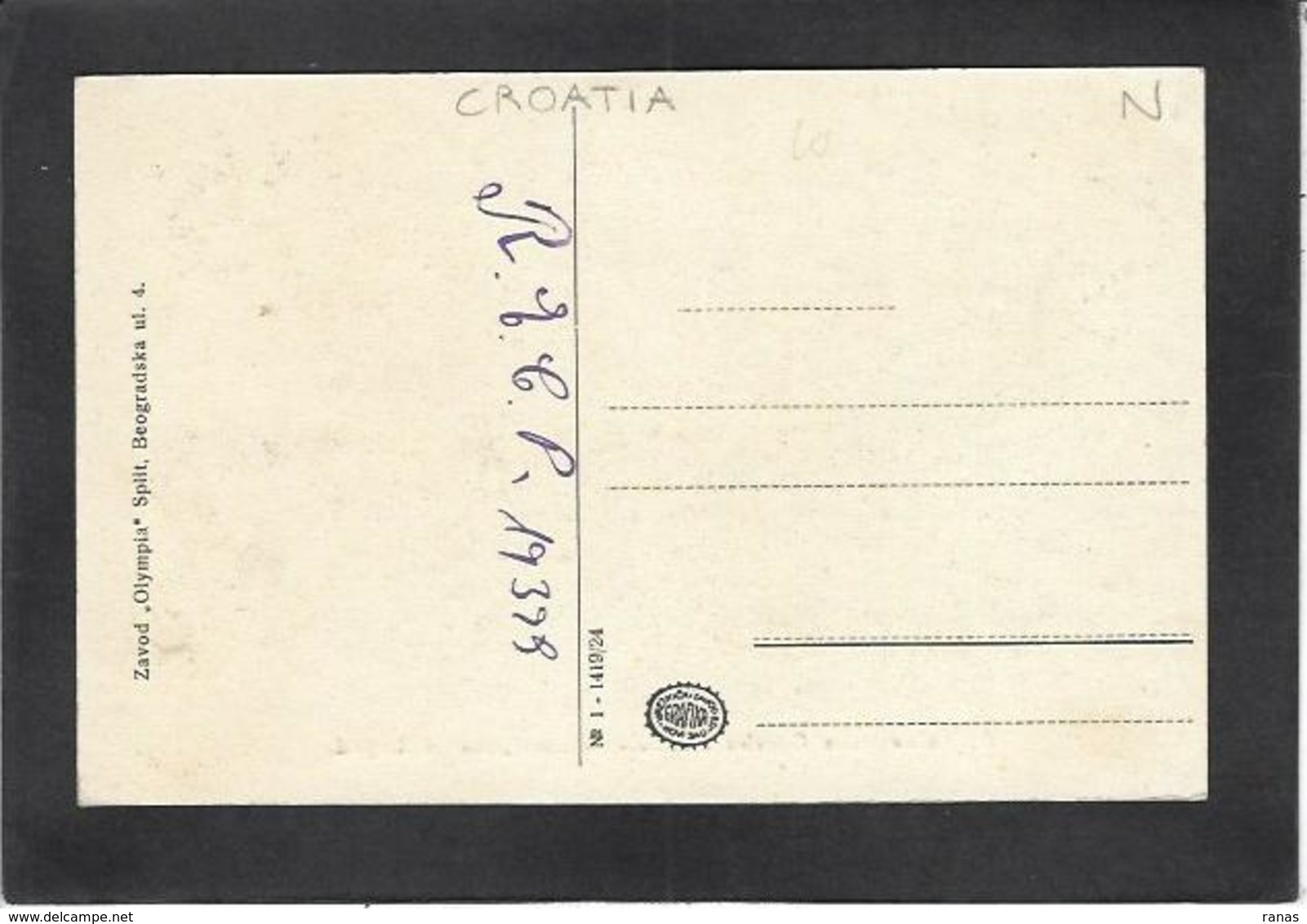 CPA Croatie Croatia écrite Musique 1893 - Croacia