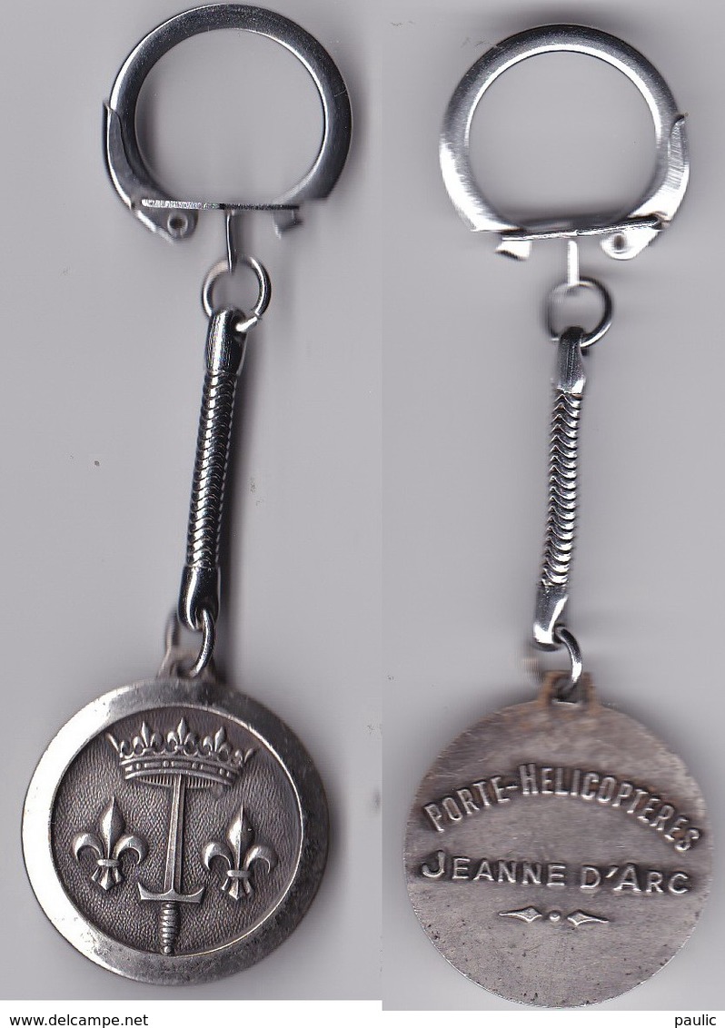 Porte-clefs Militaria Marine Nationale Porte Hélicoptère Jeanne D'Arc - Porte-clefs