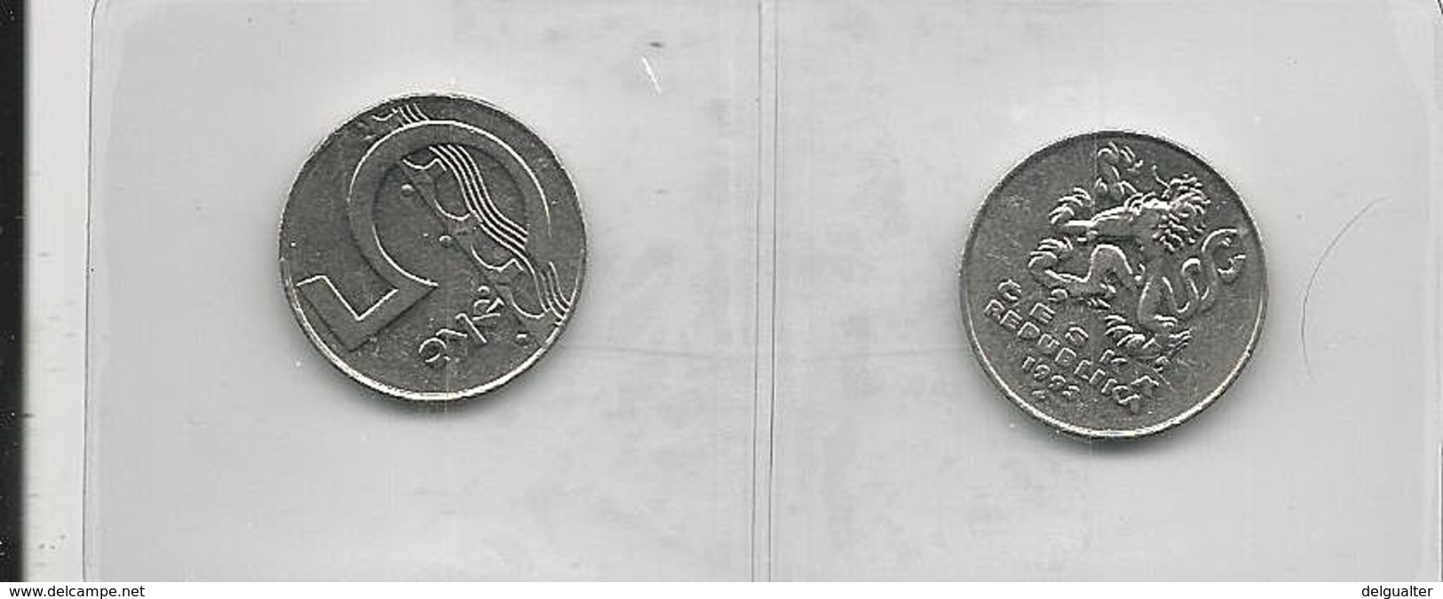 Czech Republic 2 Coins 5 Korun 1993+1994 - Kilowaar - Munten