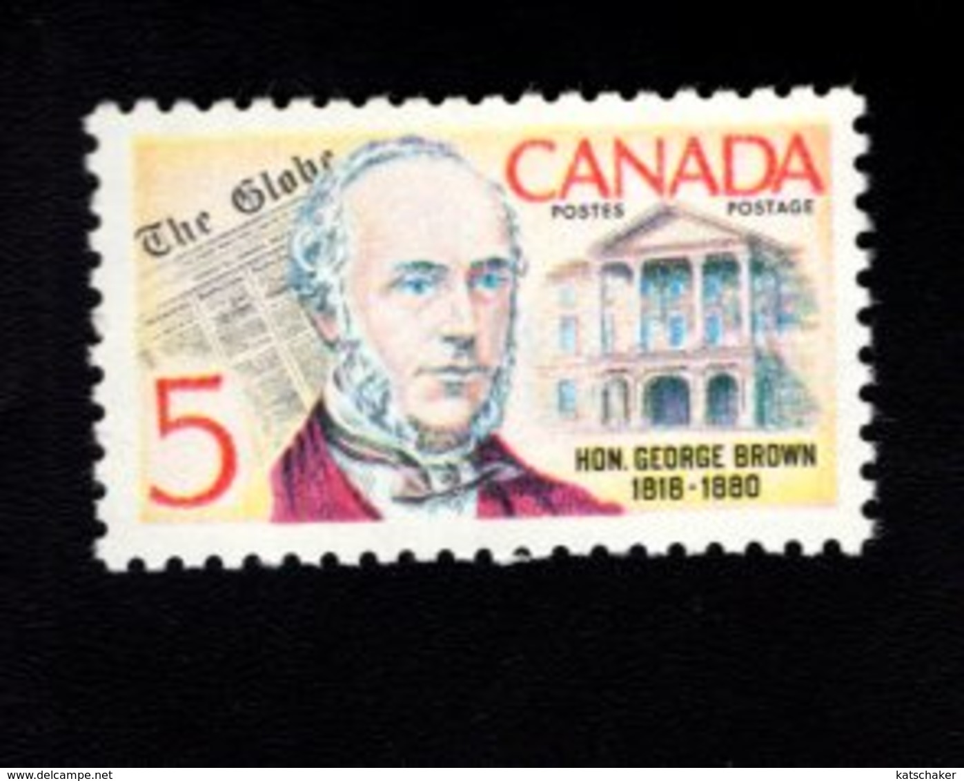 753864407 1969 SCOTT 484  POSTFRIS MINT NEVER HINGED EINWANDFREI XX  GEORGE BROWN GLOBE FRONT PAGE AND LEGISLATURE - Neufs