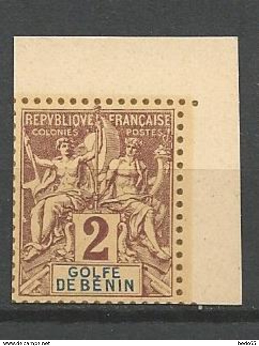 BENIN TYPE GROUPE / TIRAGE SUR BRISTOL  N° 21 Coin De Feuille NEUF(*)  SANS  CHARNIERE / ( MNH ) - Ungebraucht