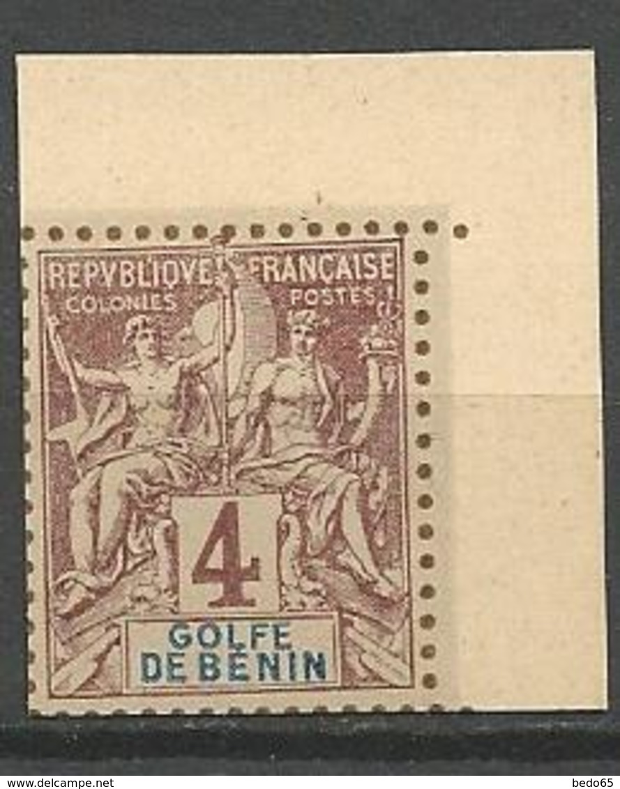 BENIN TYPE GROUPE / TIRAGE SUR BRISTOL  N° 22 Coin De Feuille NEUF(*)  SANS  CHARNIERE / ( MNH ) - Ungebraucht