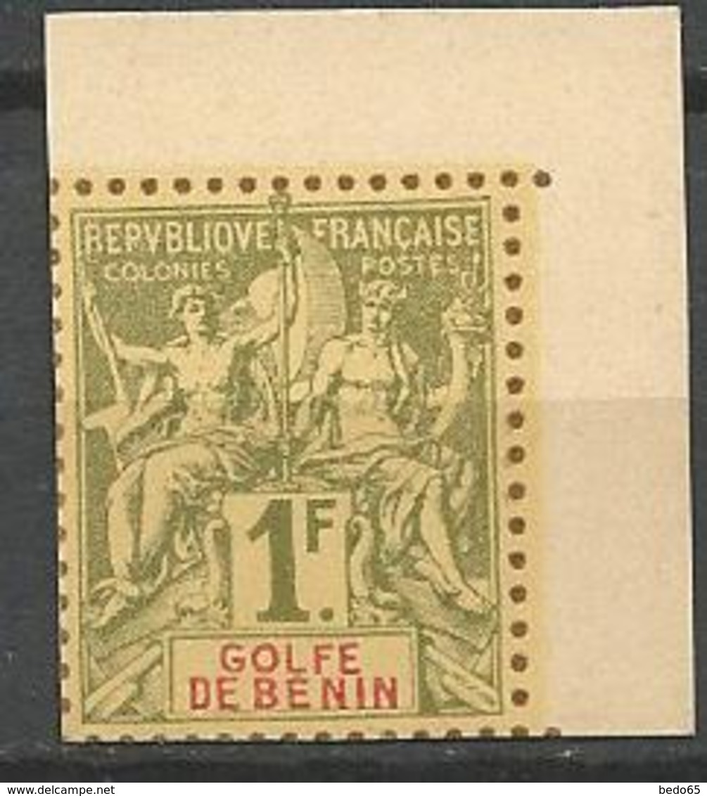 BENIN TYPE GROUPE / TIRAGE SUR BRISTOL  N° 32 Coin De Feuille NEUF(*)  SANS  CHARNIERE / ( MNH ) - Ungebraucht