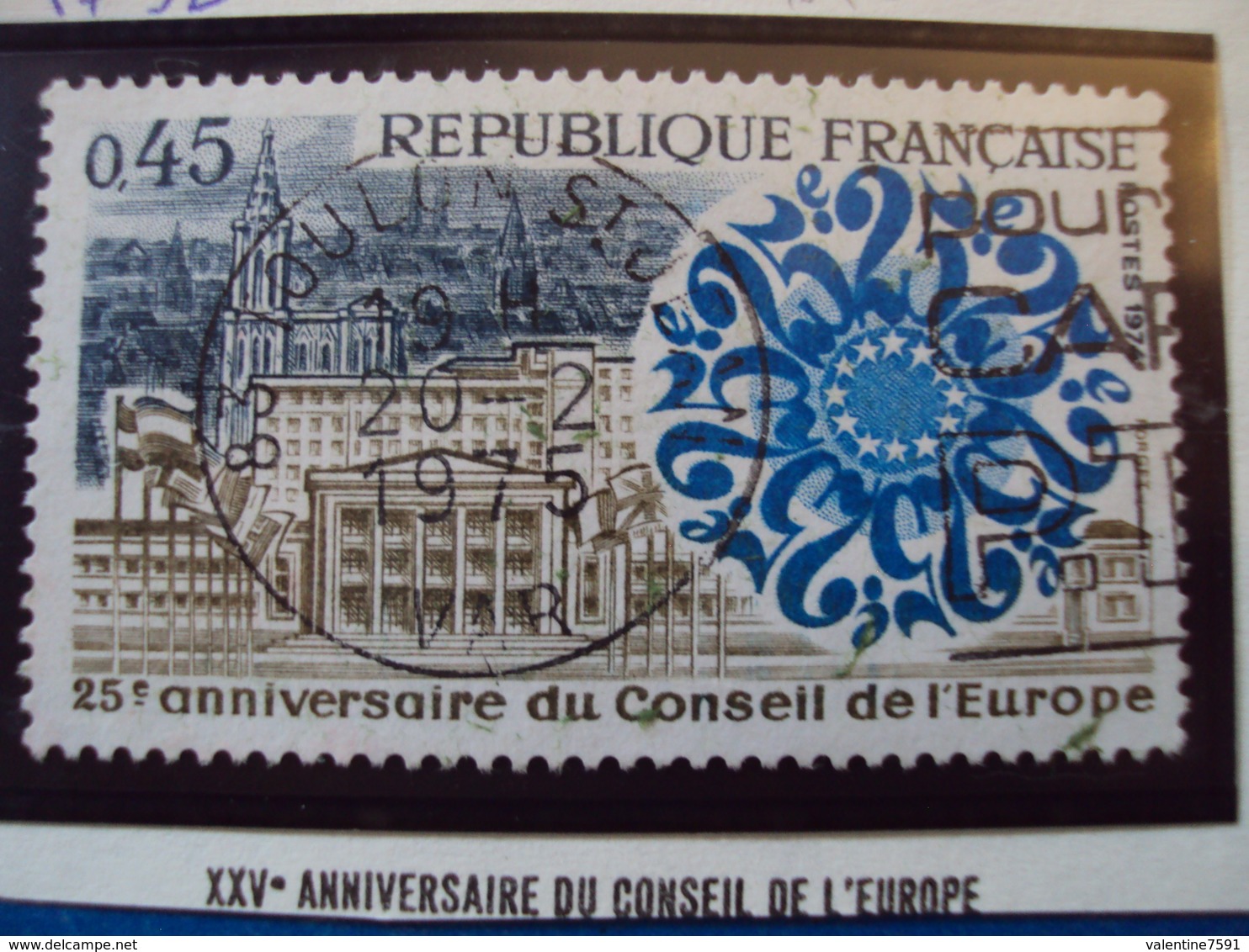 1970-79-timbre Oblitéré N°  1792   "  XXV ème Anniversaire Du Conseil De L'euripe     "       0.50 - Oblitérés