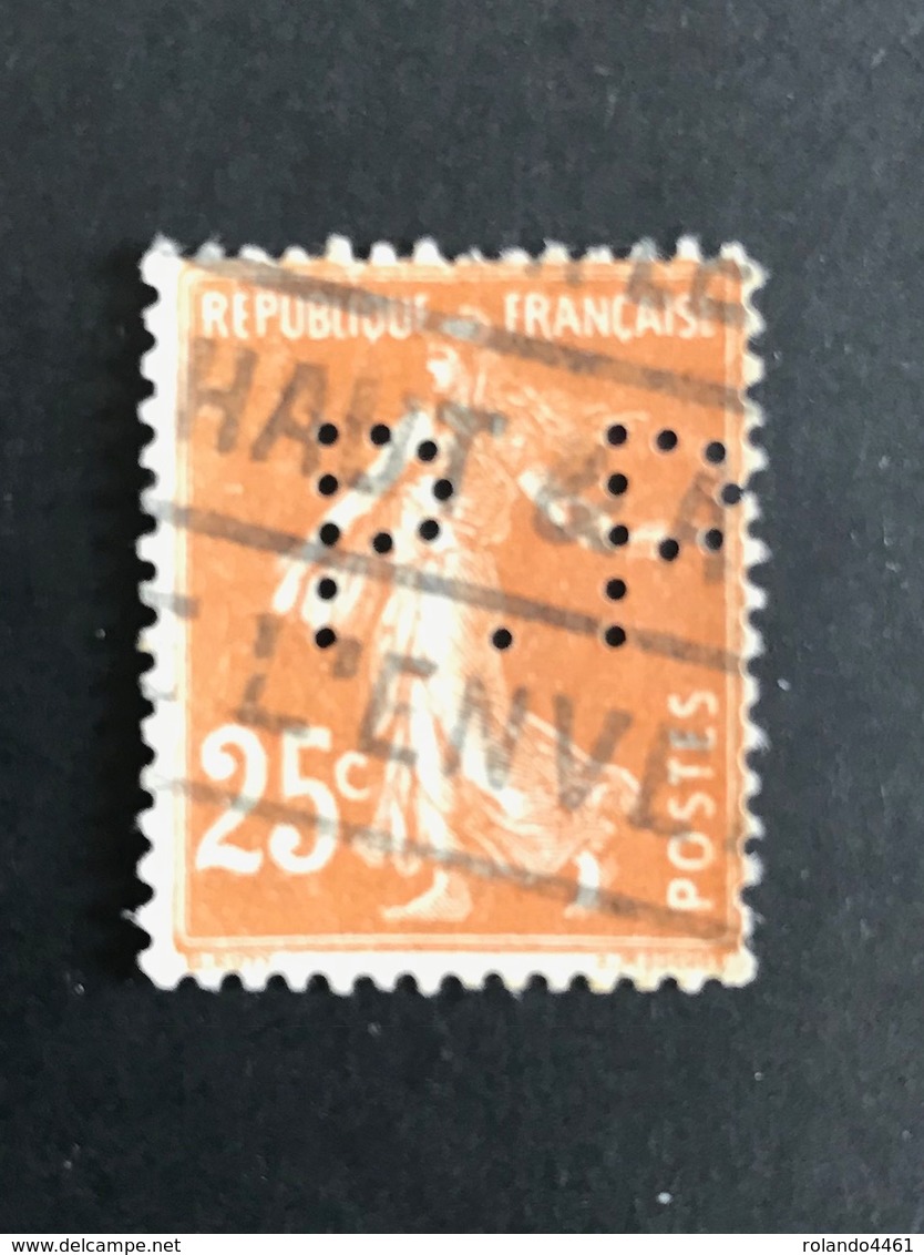 FRANCE P N° 235 P.P 114 Indice 6 Semeuse Perforé Perforés Perfins Perfin  !! Tres Bien - Autres & Non Classés