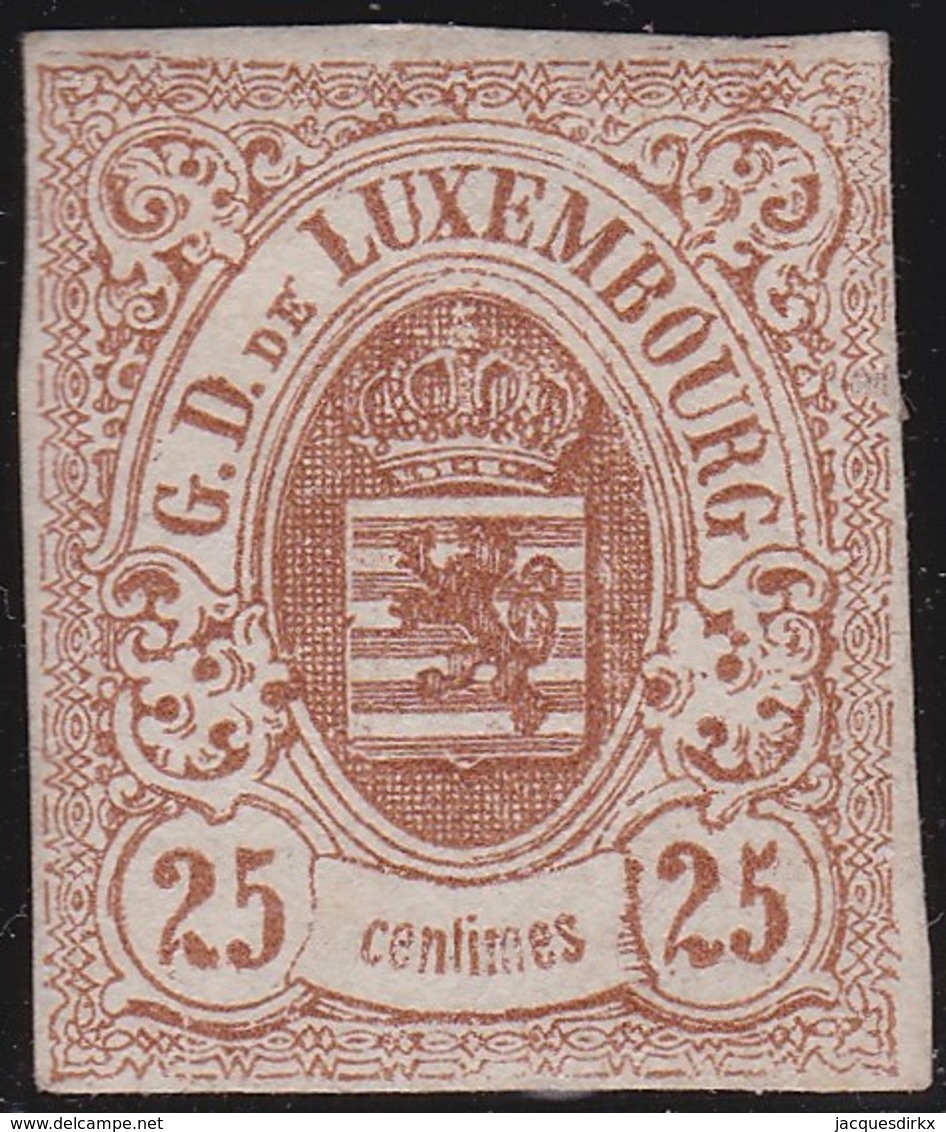 Luxembourg  .    Yvert     .   8  ( 2 Scans,  Peu De Gomme)    .    *     .   Neuf Avec Charniere  .  /   .  Mint-hinged - 1859-1880 Armoiries