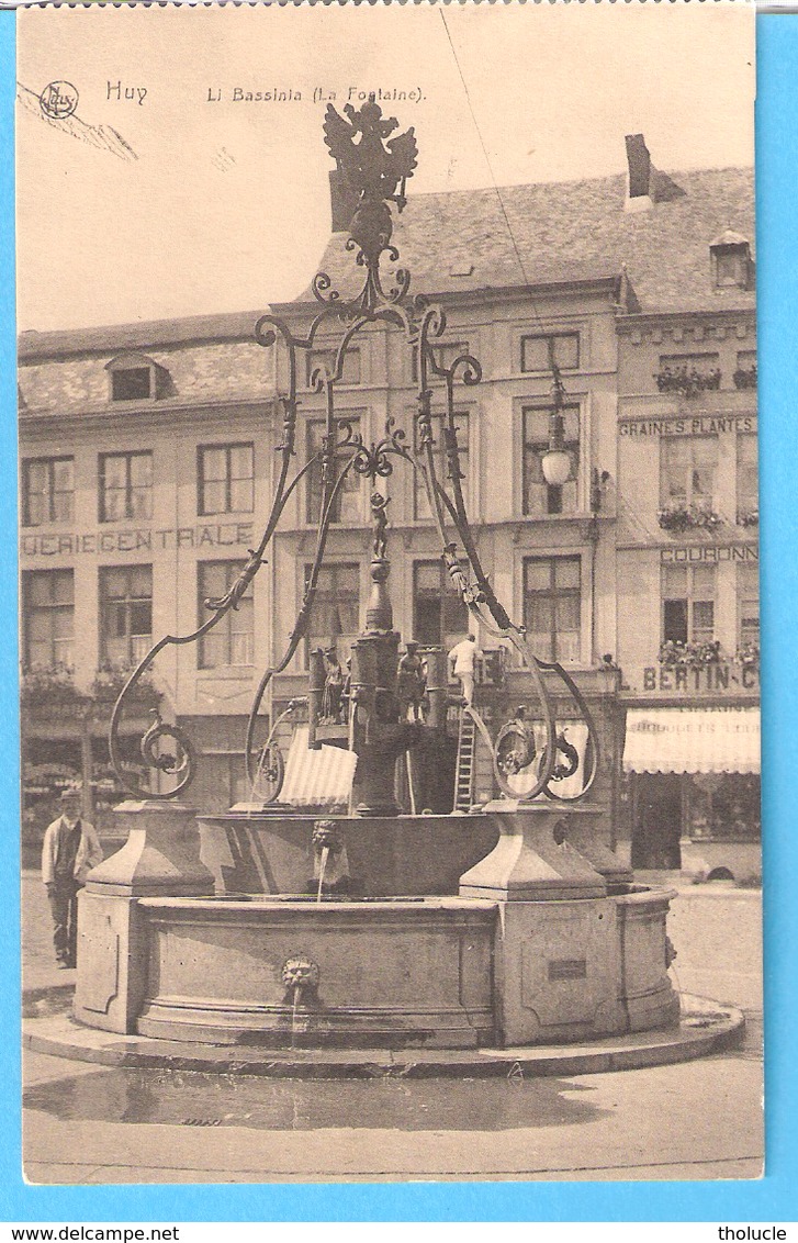 Huy-+/-1910-La Fontaine "Li Bassinia"-Droguerie Centrale-Pharmacie à G.-Graines-Plantes-Bertin-Coune à Dr.-Imprimerie Ce - Hoei