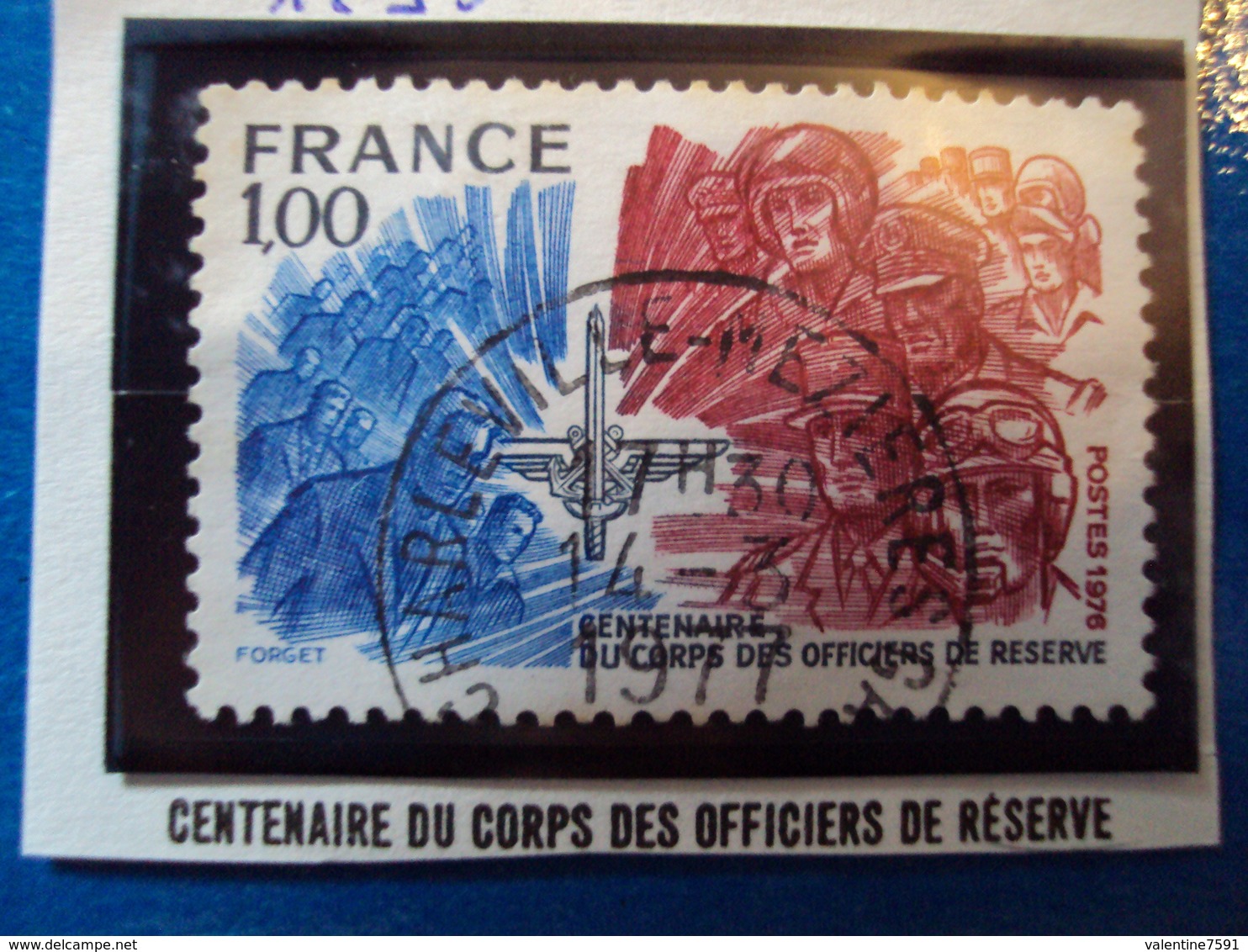 1970-79-timbre Oblitéré N° 1890    "  100 Ans Corps Des Officiers De Réserve     "    0.30 - Oblitérés