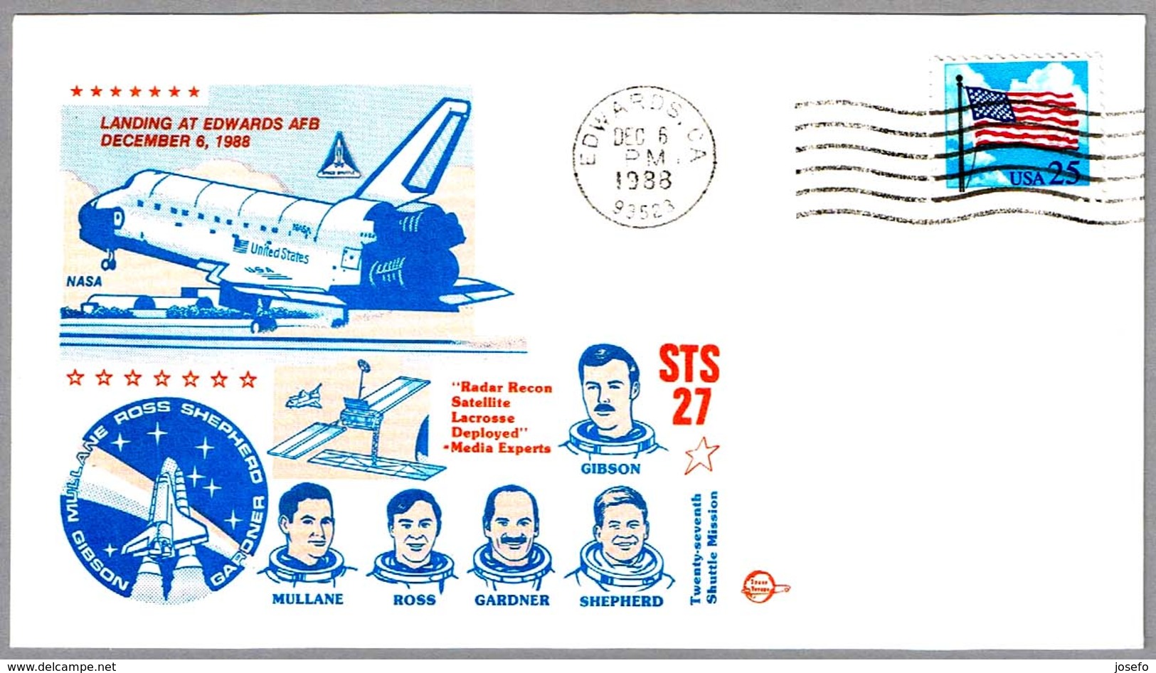 LANDING STS-27 SHUTTLE MISSION. Edwards CA 1988 - Estados Unidos