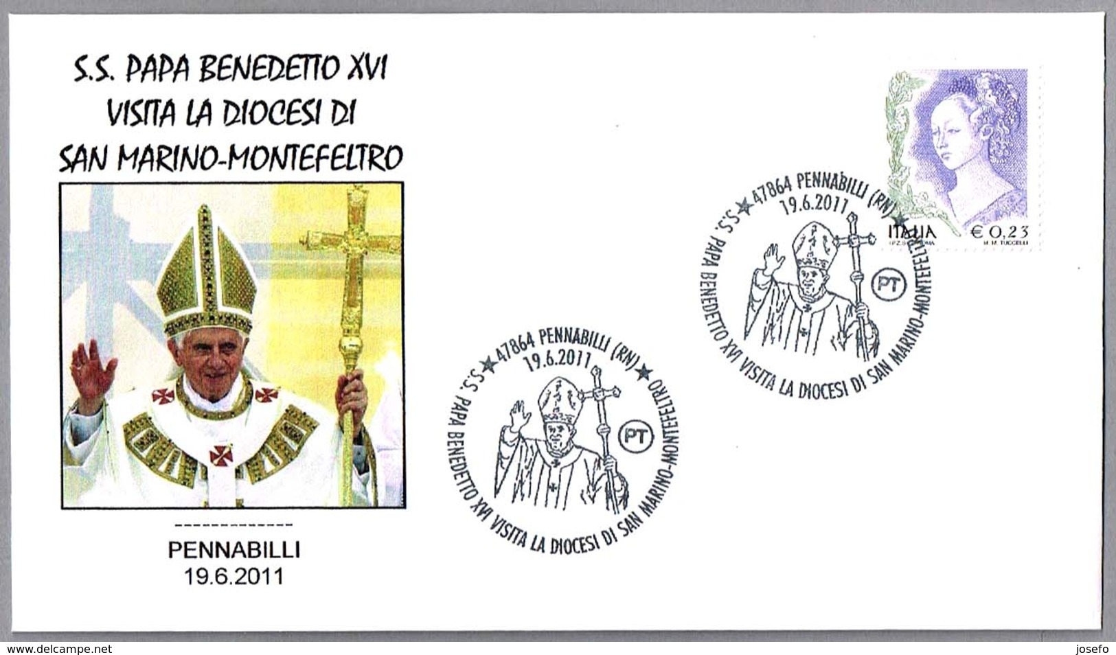 Visita De BENEDICTO XVI A SAN MARINO-MONTEFELTRO. Pennabilli 2011 - Papas