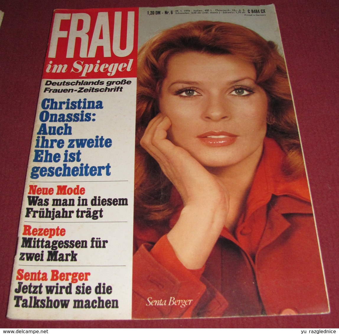 Senta Berger FRAU IM SPIEGEL - German January 1976 ULTRA RARE - Other & Unclassified