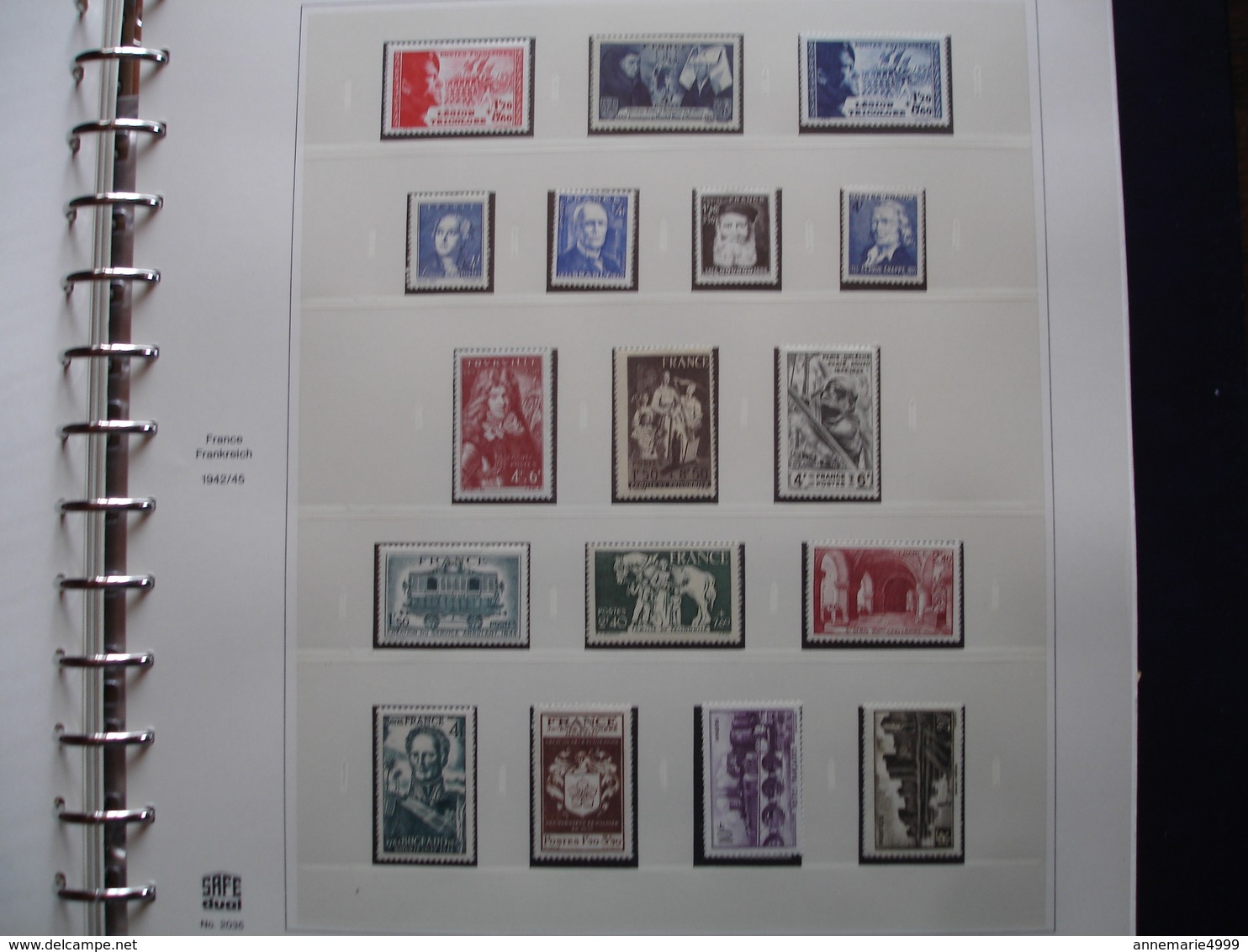 FRANCE Années   1940 à 1944    COMPLETE     Neufs sans charnière MNH