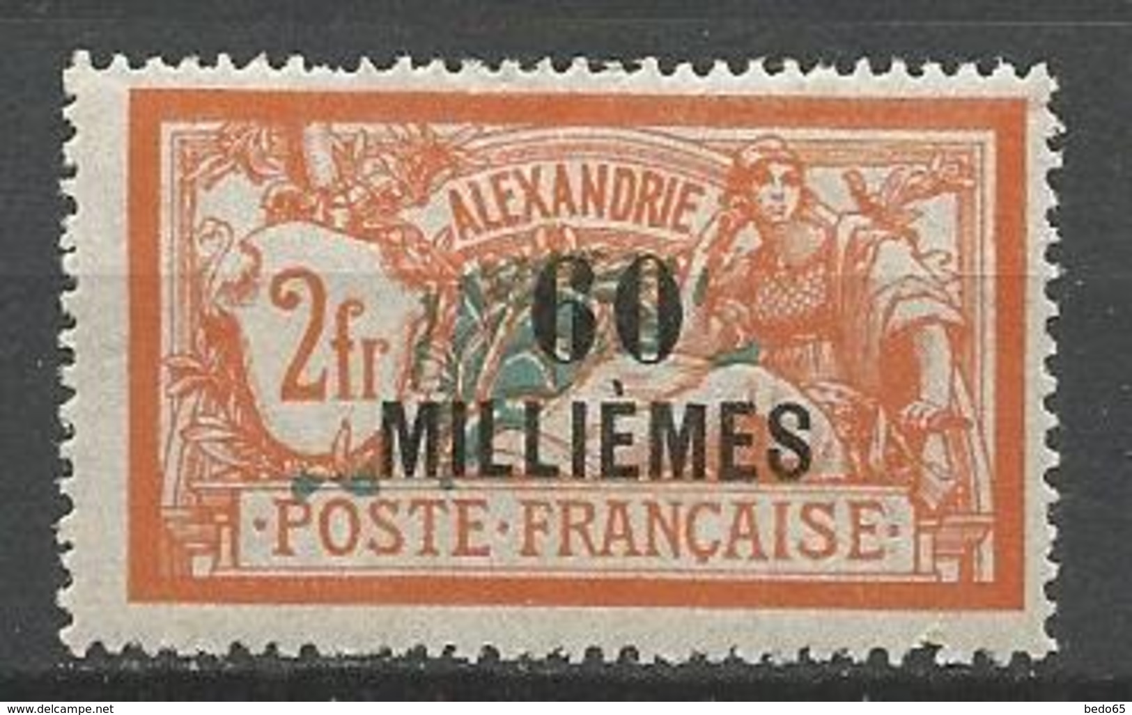 ALEXANDRIE N° 63 NEUF* TRACE DE CHARNIERE TB / MH - Neufs