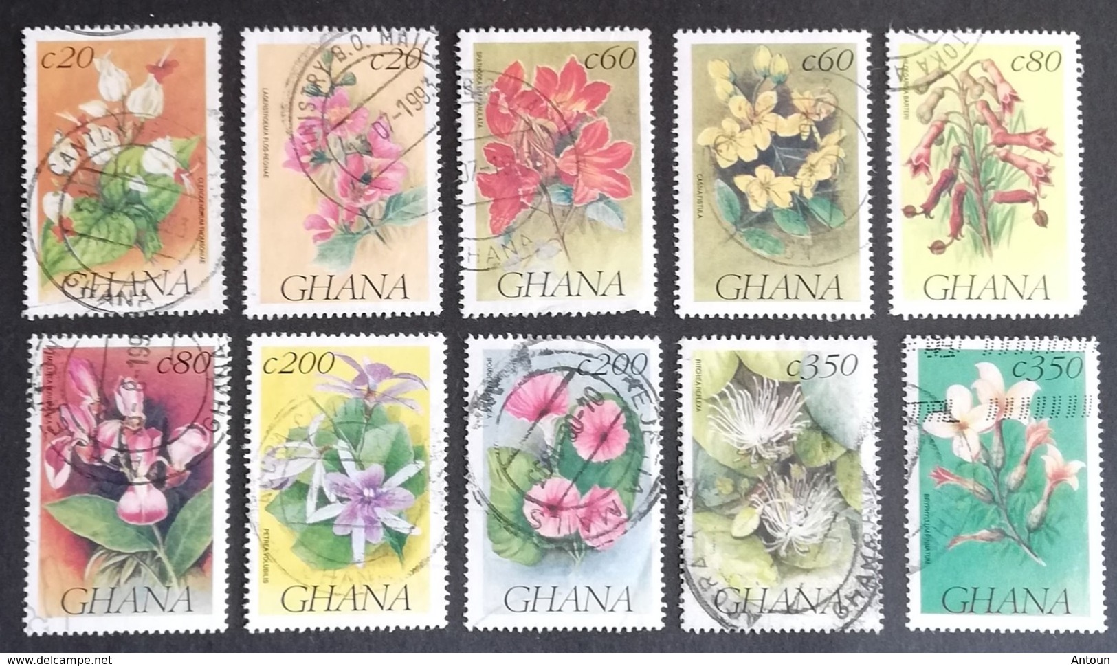 Ghana  1993 Flowers USED - Ghana (1957-...)