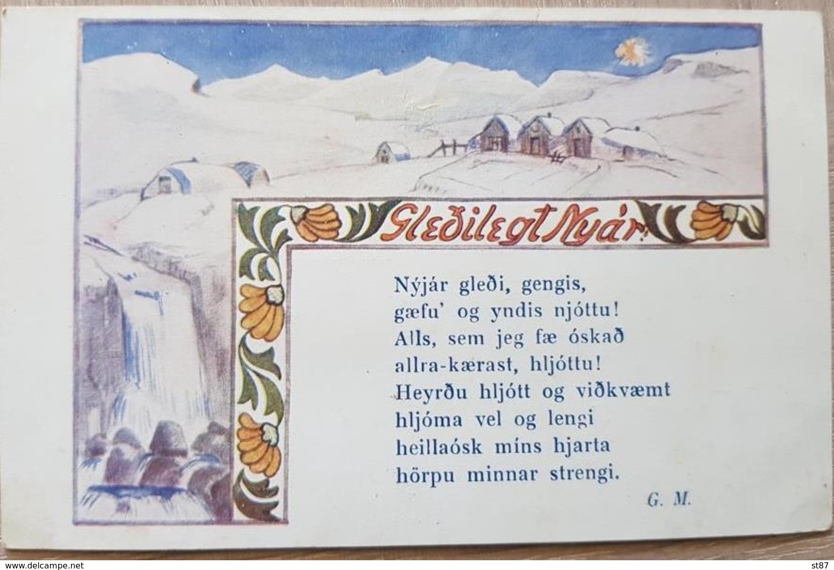 Iceland Nyår 1915 - Island