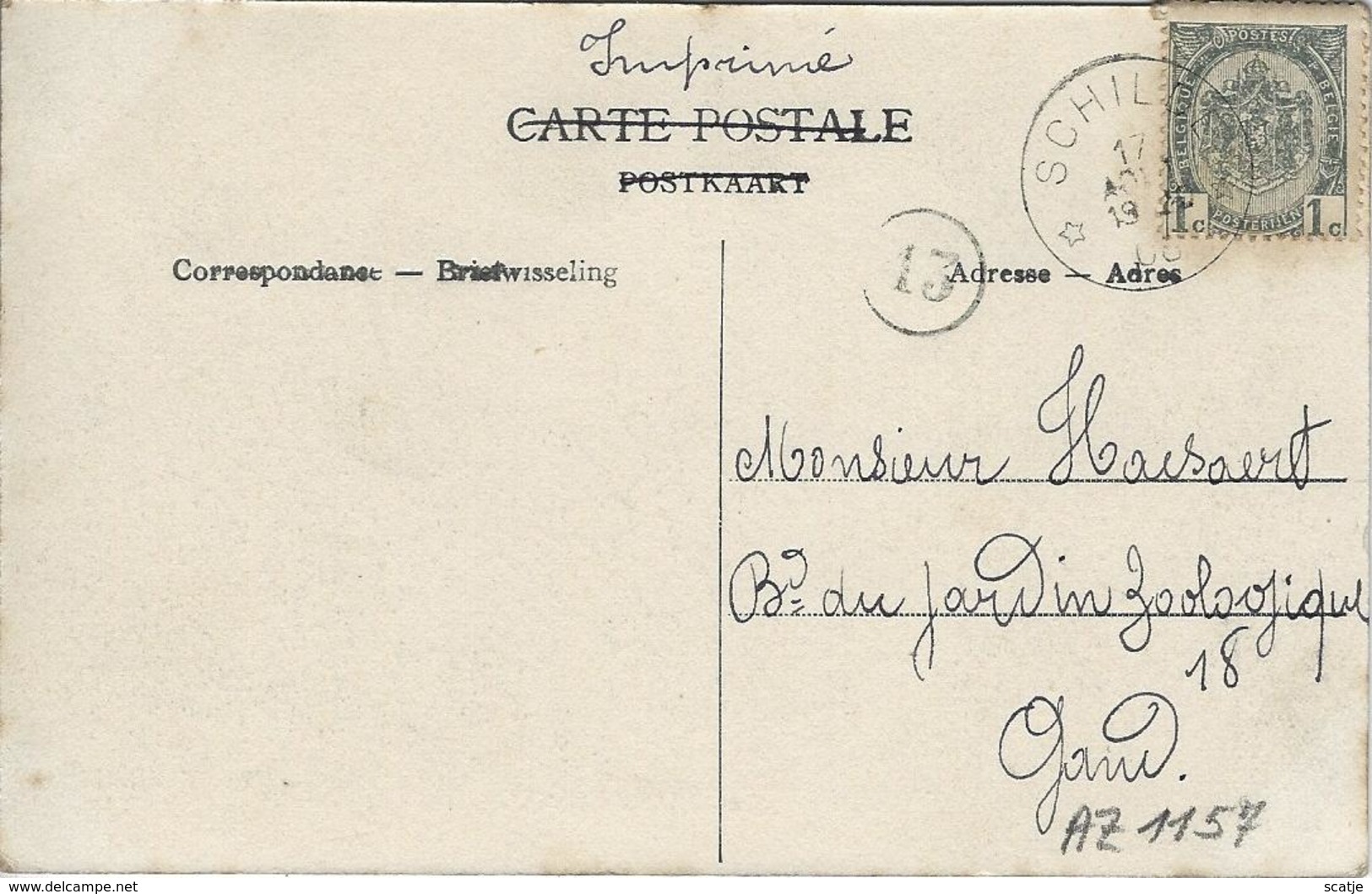 Schilde.   -   Villa Spreeuwenberg.   -   RELAIS Stempel, Prachtige Kaart!    -   1906  Naar   Gand - Schilde