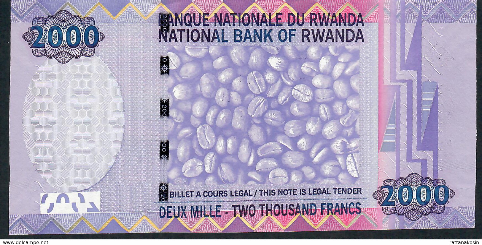 RWANDA P36  2000  FRANCS 2007 #AD     UNC. - Ruanda