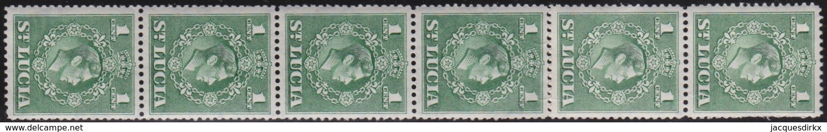 St  Lucia     .     SG   .       146a   6x   Perf.  14 (2 Stamps: * )        .   **    .     Postfris    .   /   .   MNH - St.Lucia (...-1978)
