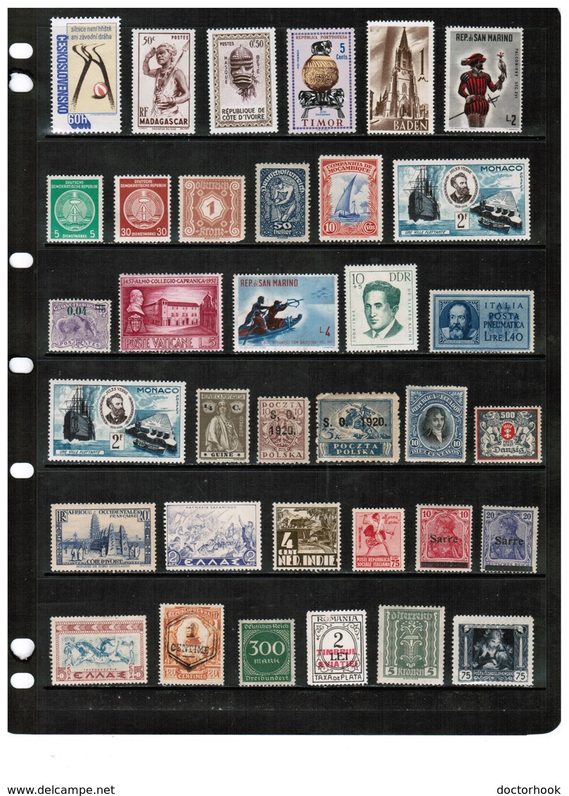 WORLDWIDE---Collection Of MINT LH/HINGED DL-689 - Collections (without Album)