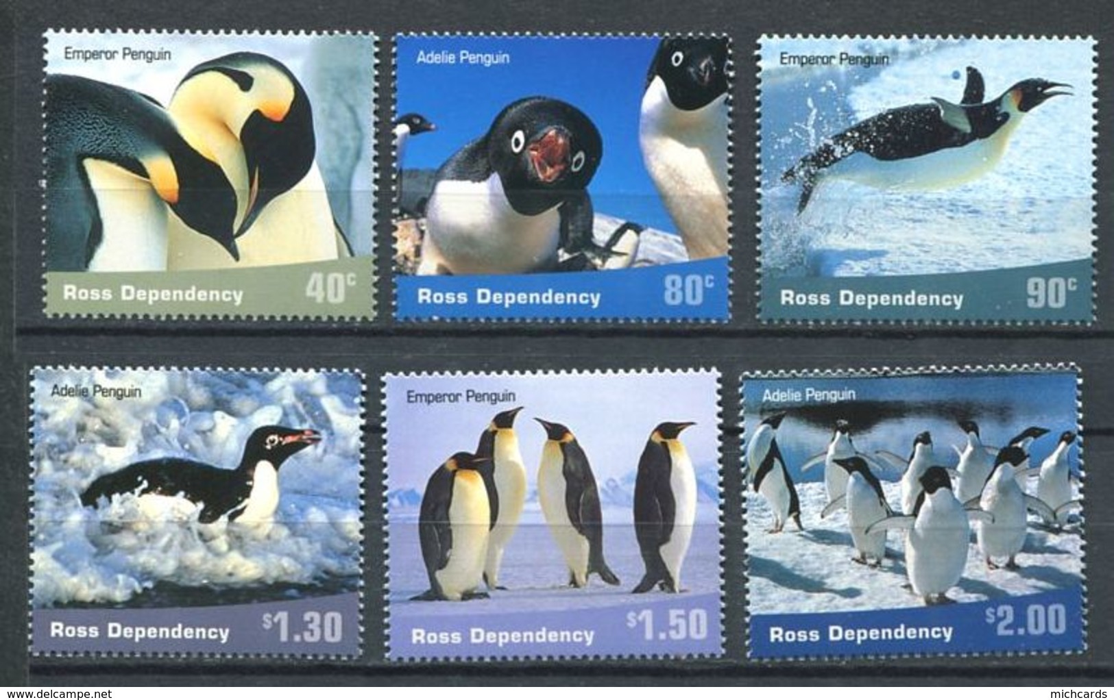 211 ROSS (Nle Zelande) 2001 - Yvert 78/83  - Arctique Manchot Empereur - Neuf ** (MNH) Sans Charniere - Unused Stamps