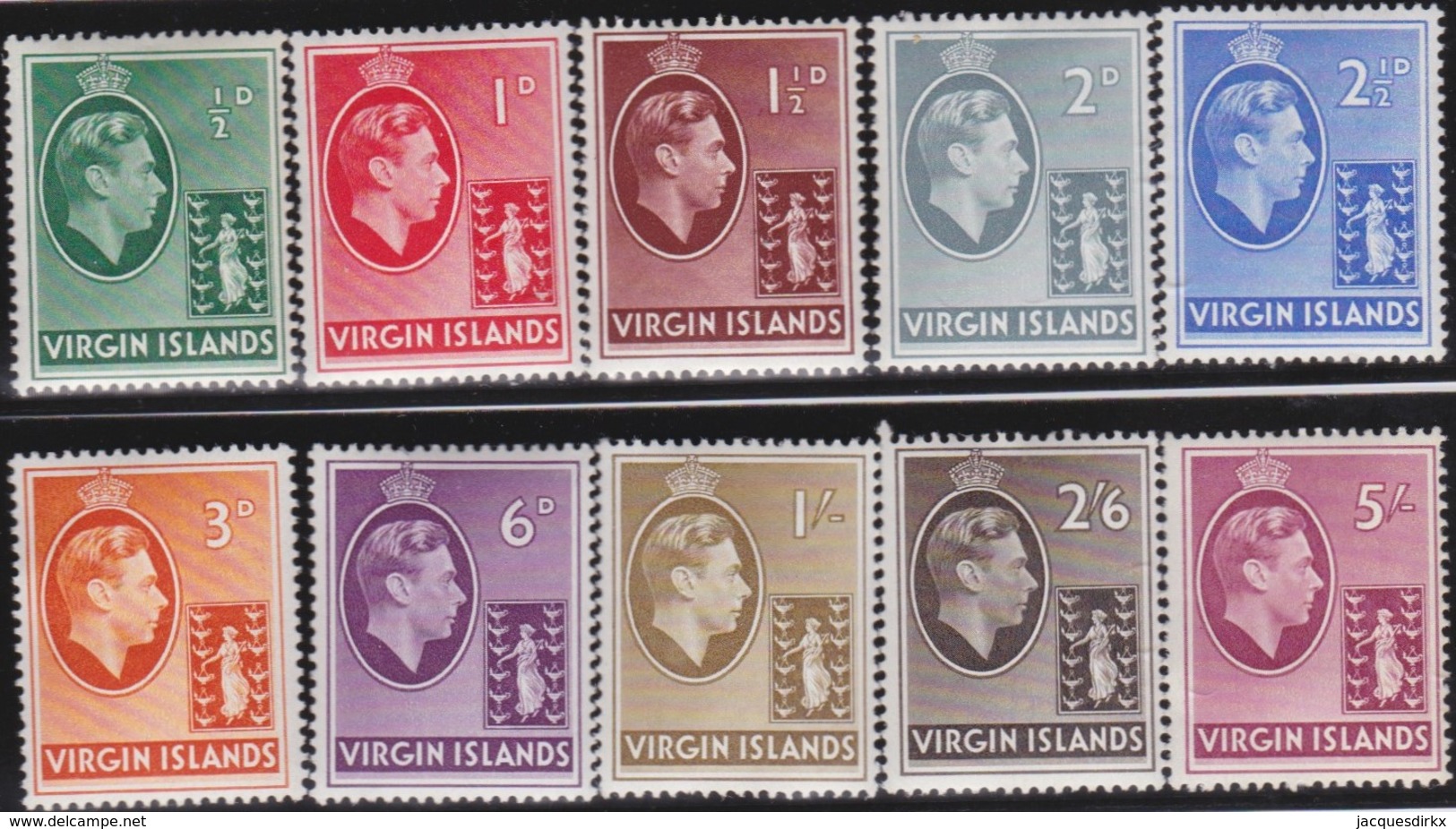 Virgin  Islands      .     SG   .    110a/119a      .       *      .   Ongebruikt     .   /   .   Mint-hinged - Iles Vièrges Britanniques