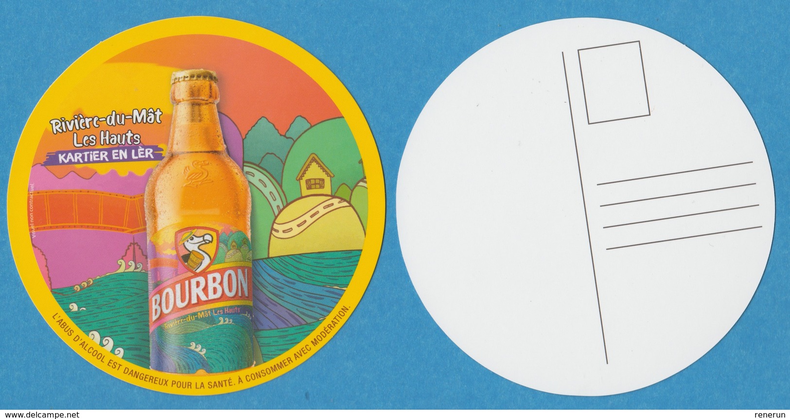 Sous-bock / Carte Postale Plastifié Brasseries BOURBON La Réunion ** Neuf ** Biere Birra Cerveza Piwo Pilsen - Sous-bocks