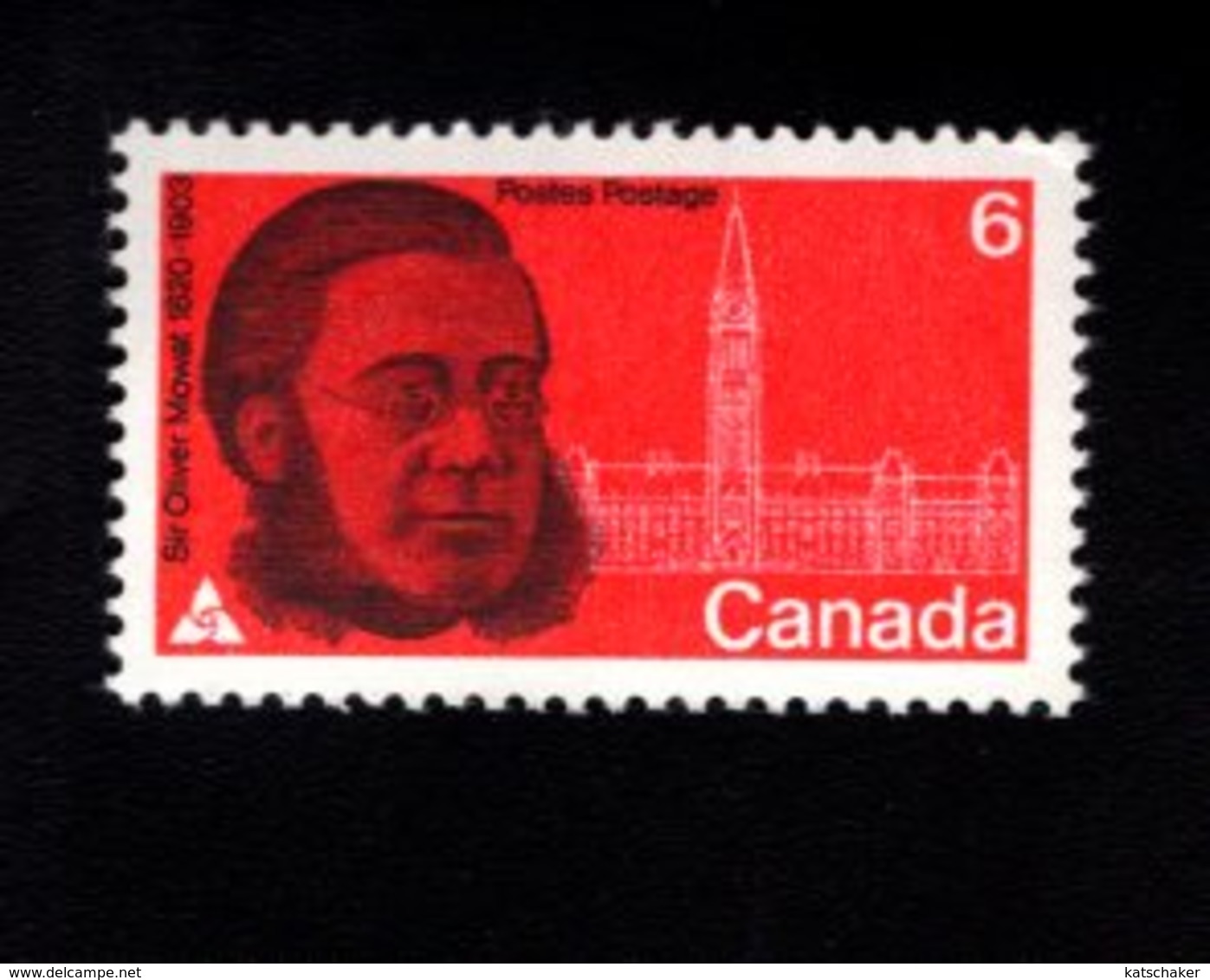 753915347  1970  SCOTT 517 POSTFRIS MINT NEVER HINGED EINWANDFREI (XX) SIR OLIVER MOWAT AND PARLIAMENT OTTAWA - Neufs