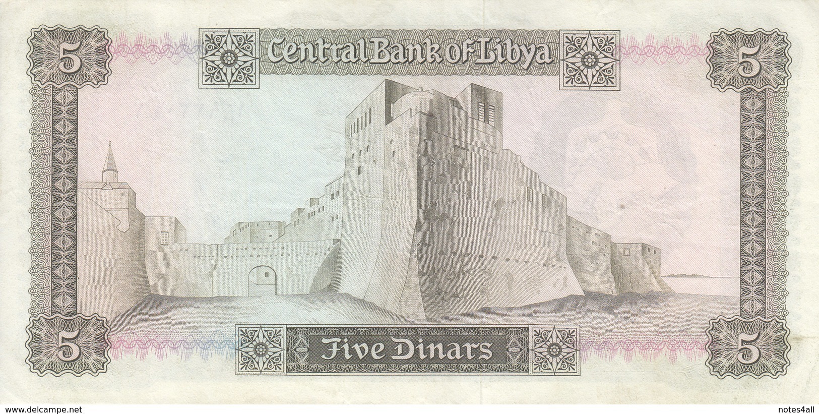 LIBYA 5 DINAR 1972 P-36b SIG/SHERLALA VF+ CRISP */* - Libya