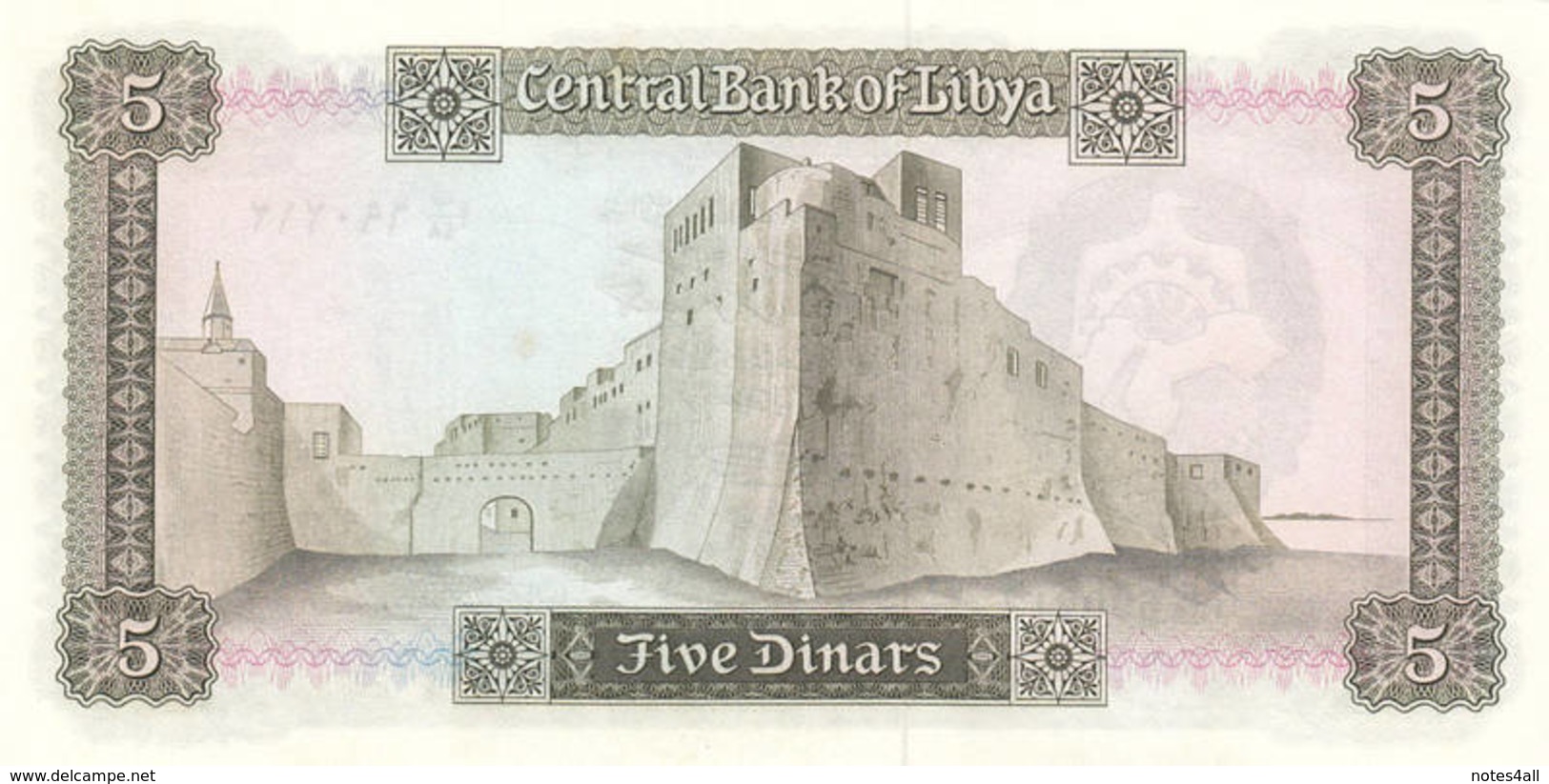 LIBYA 5 DINAR 1972 P-36b SIG/SHERLALA UNC */* - Libya