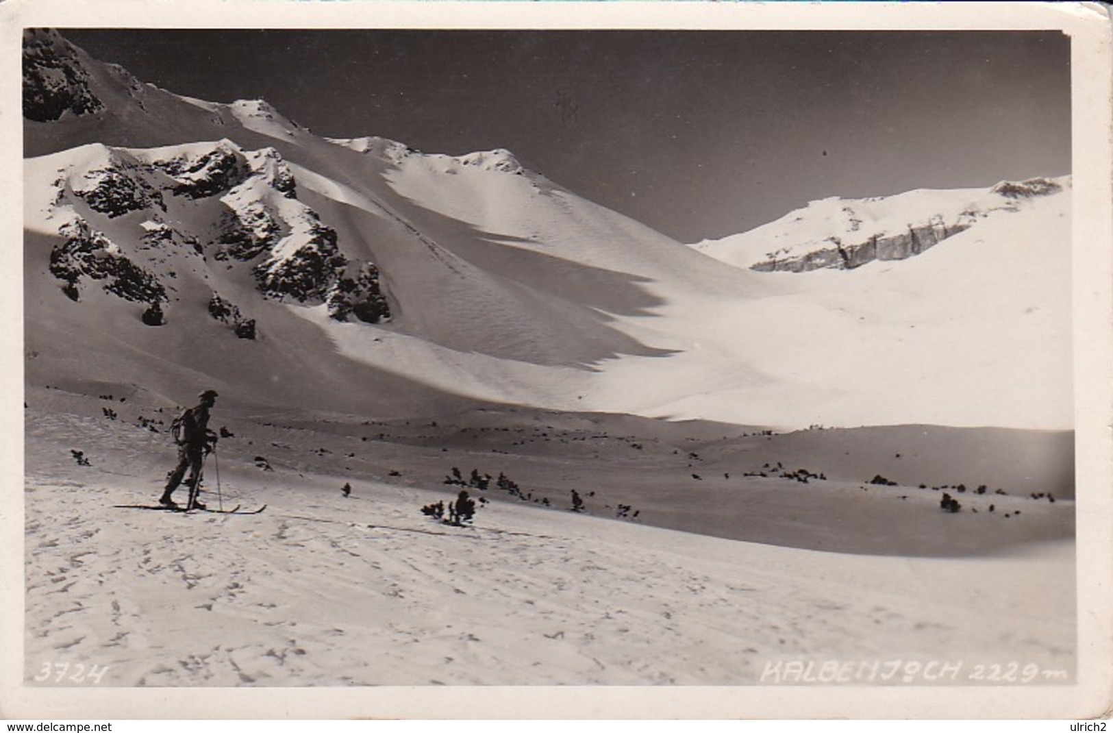 AK Kalbenjoch - Stubaier Alpen - Skifahrer - Werbestempel Rundfunk - 1943 (40558) - Sonstige & Ohne Zuordnung