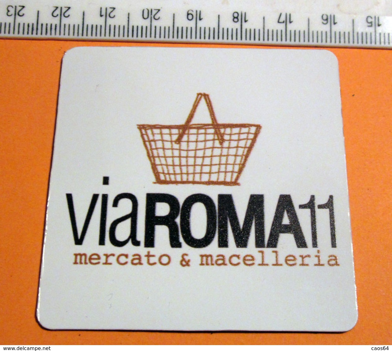 CALAMITA DA FRIGO MAGNETE VIA ROMA 11 MERCATO E MACELLERIA - Humoristiques