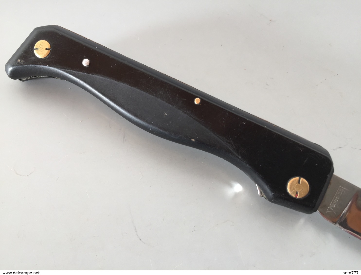 ANCIEN COUTEAU AUTOMATIQUE "SAUT OUVERT" CRAN D'ARRET VINTAGE AUTO KNIFE FRENCH(NO BARGEON)