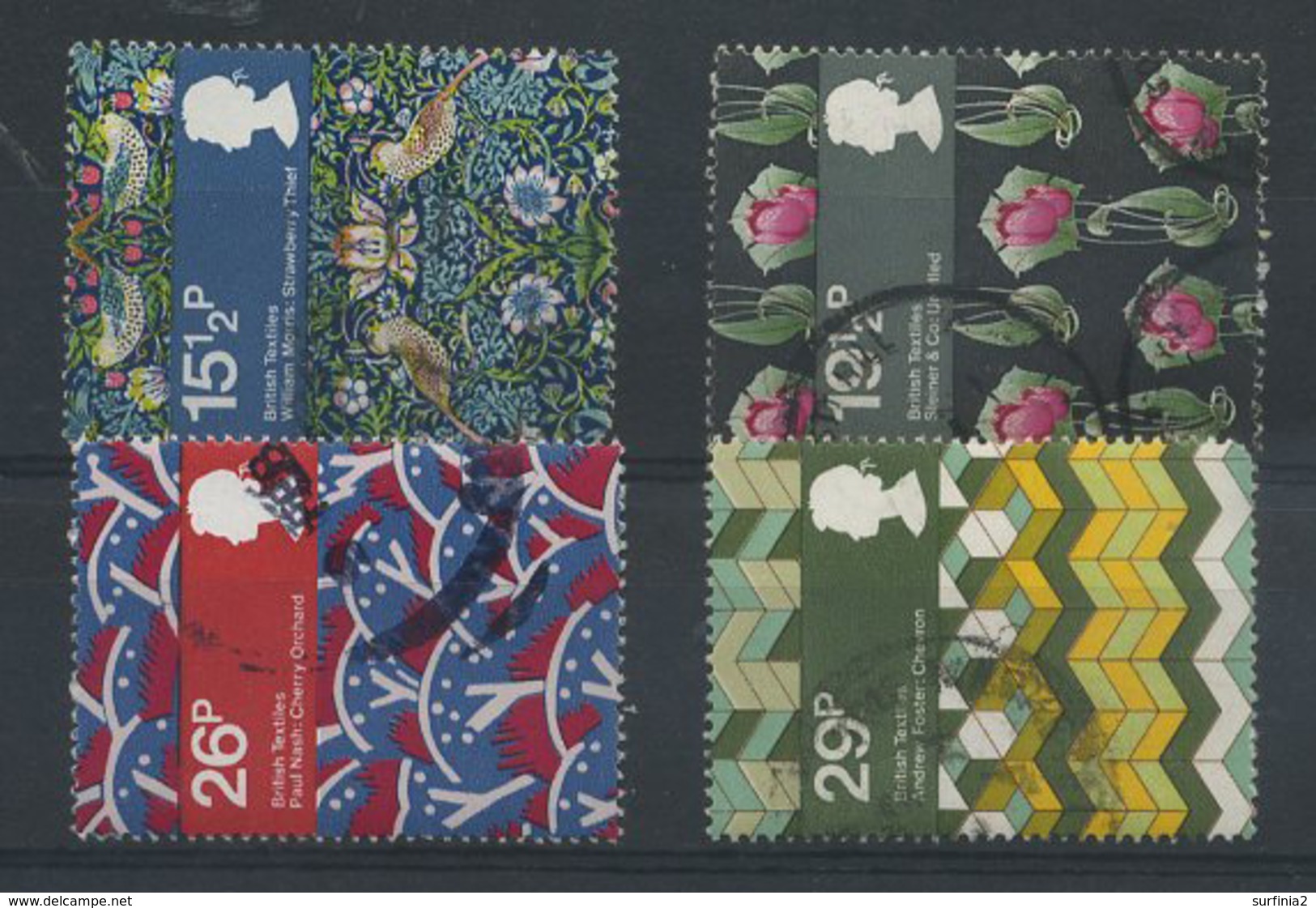 STAMPS - GREAT BRITAIN - 1982 TEXTILES SET - USED - Used Stamps