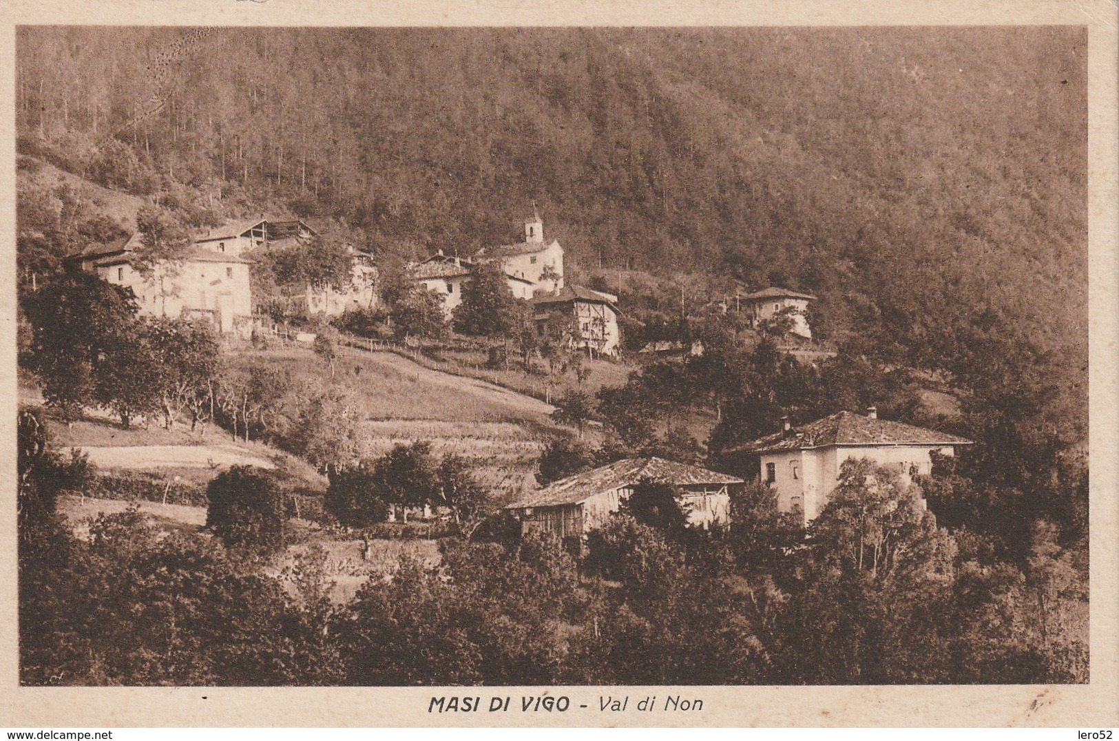 VAL DI NON MASI DI VIGO BELLA VEDUTA D'EPOCA DELLA LOCALITA' FORMATO PICCOLO - Trento