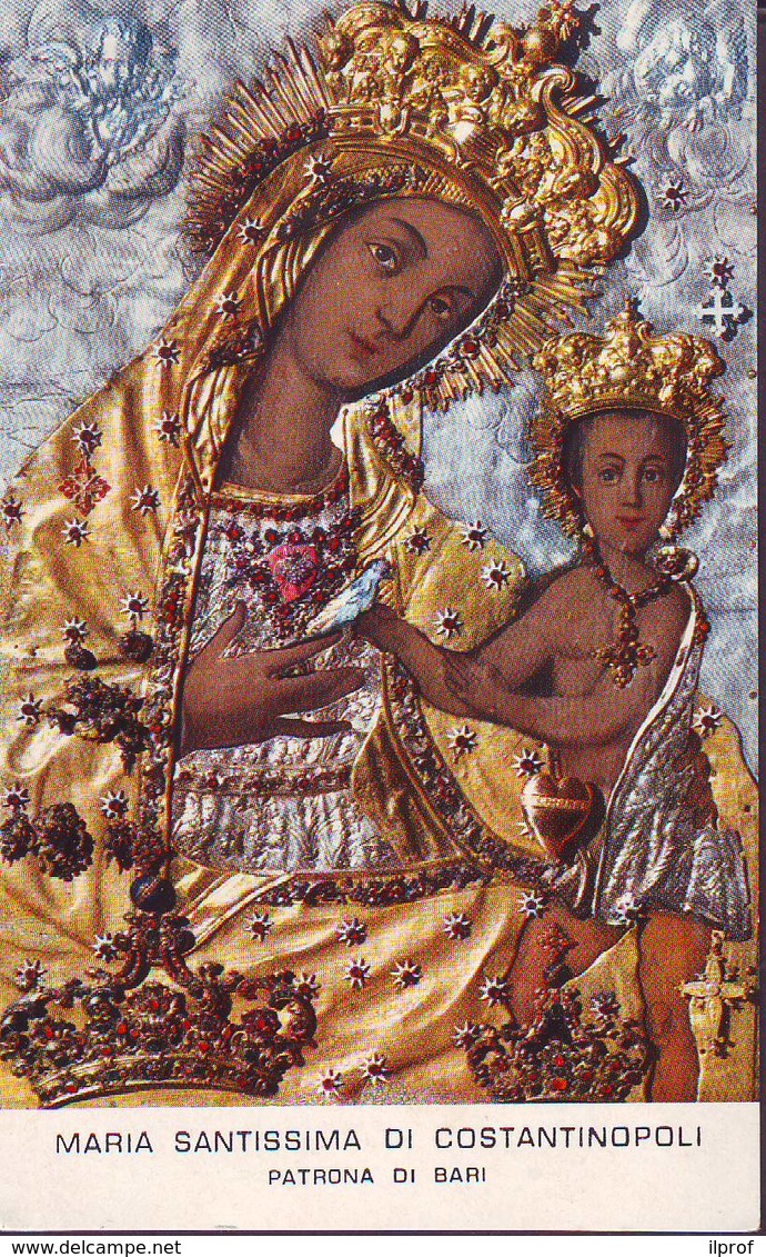 Patrona Di Bari, Maria SS. Di Costantinopoli,  Santino Con Preghiera - Religione & Esoterismo