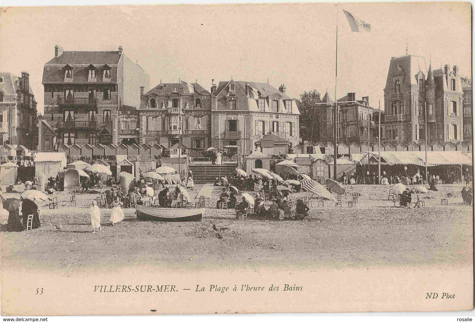 VILLERS - La Plage à L' Heure Des Bains - CPA - Villers Sur Mer