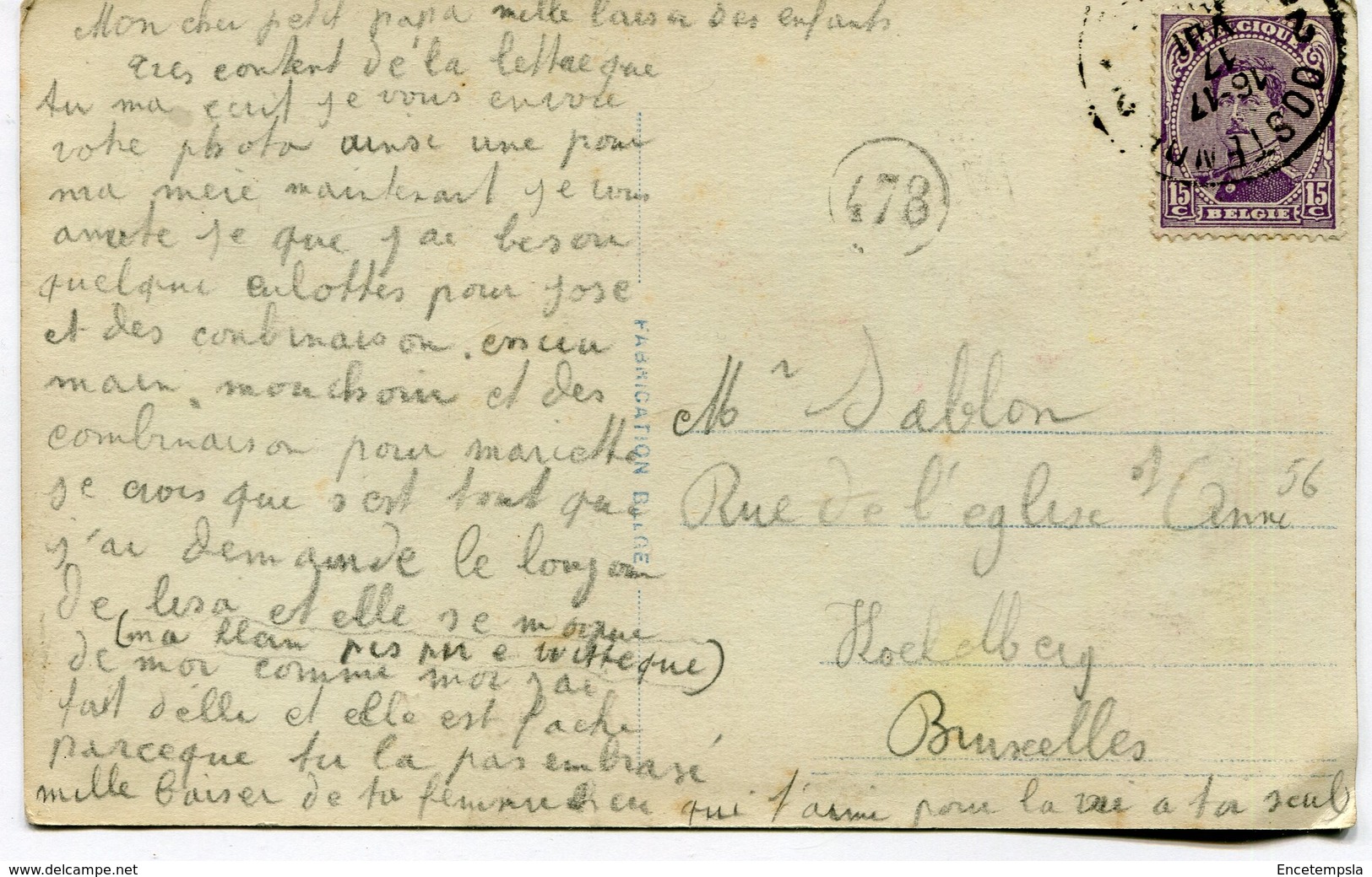 CPA - Carte Postale - Belgique - Un Baiser D'Ostende (M8175) - Oostende