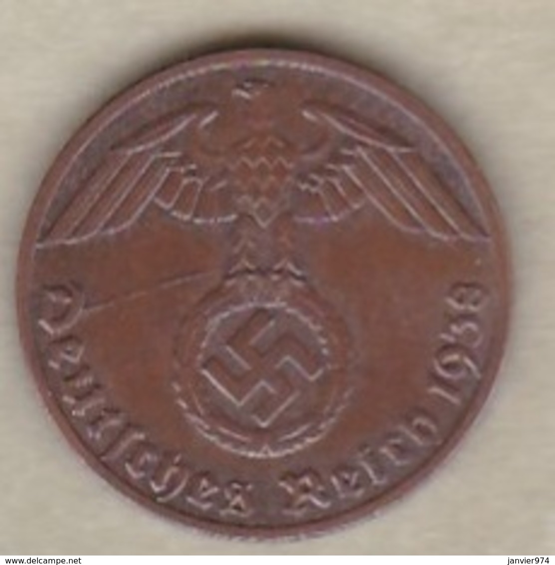 1 Reichspfennig 1938 A (BERLIN)  Bronze - 1 Reichspfennig