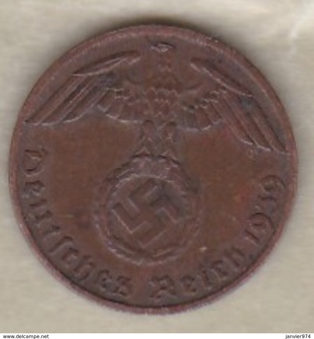 1 Reichspfennig 1939 B Vienne, En Bronze, KM# 89 - 1 Reichspfennig