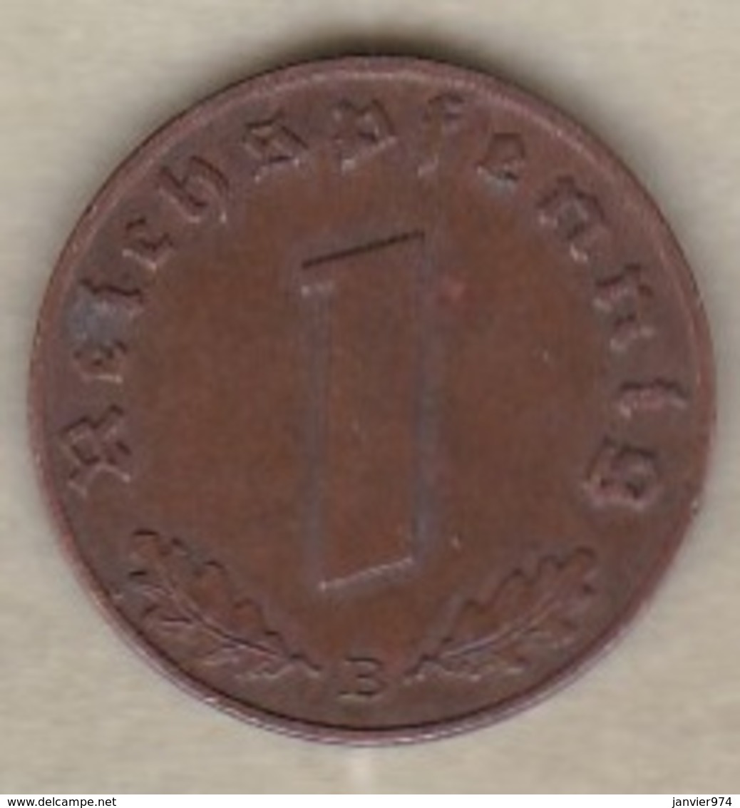 1 Reichspfennig 1939 B Vienne, En Bronze, KM# 89 - 1 Reichspfennig