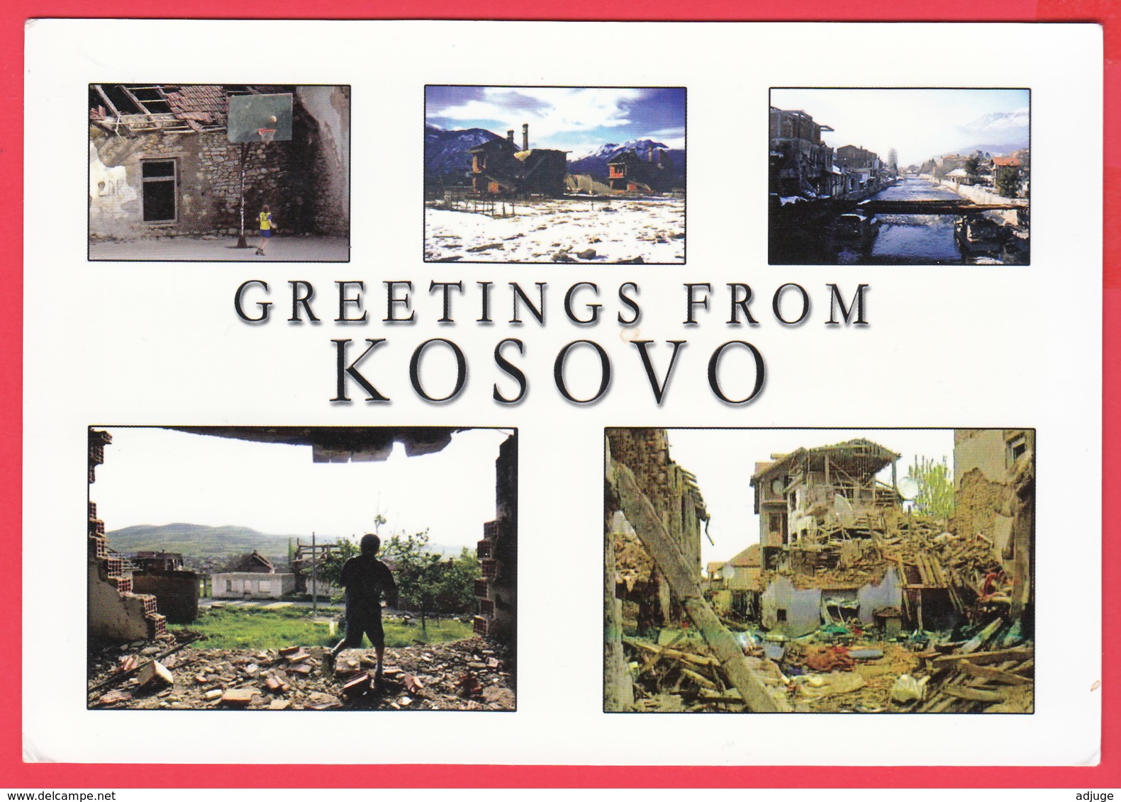 CPM*34* Grettings From KOSOVO - Multivues - Ruines Et Destructions *INÉDITE* SUP *2 SCANS - Kosovo
