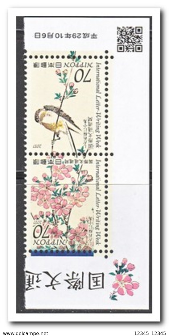 Japan 2017, Postfris MNH, Birds, Plants, Letter Writing Week - Ongebruikt